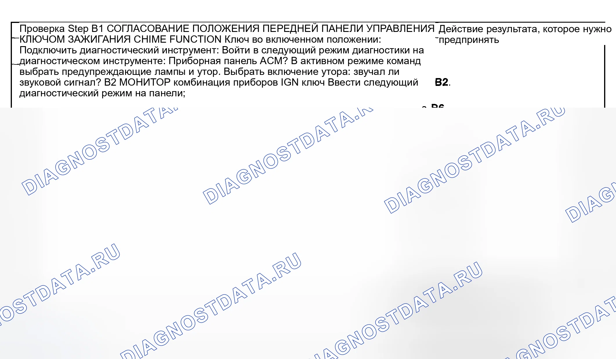 Рис. 21: КОНТРОЛЬНАЯ ТОЧКА B: УТОР НЕ РАБОТАЕТ - КЛЮЧ В ЗАМКЕ ЗАЖИГАНИЯ (С ПРИОТКРЫТОЙ ДВЕРЬЮ). Ford Pickup F250 Super Duty I