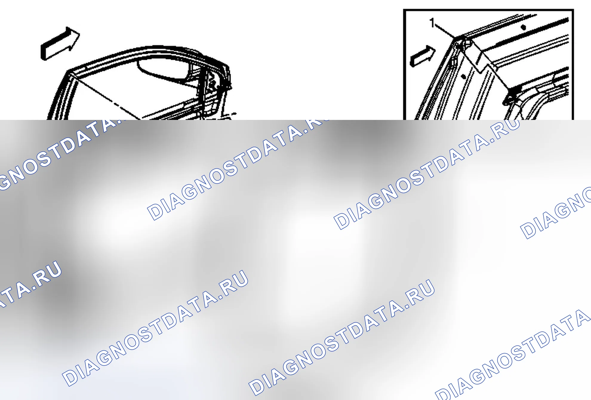 Рис. 31: Замена передней двери Weatherstrip. Chevrolet Traverse I
