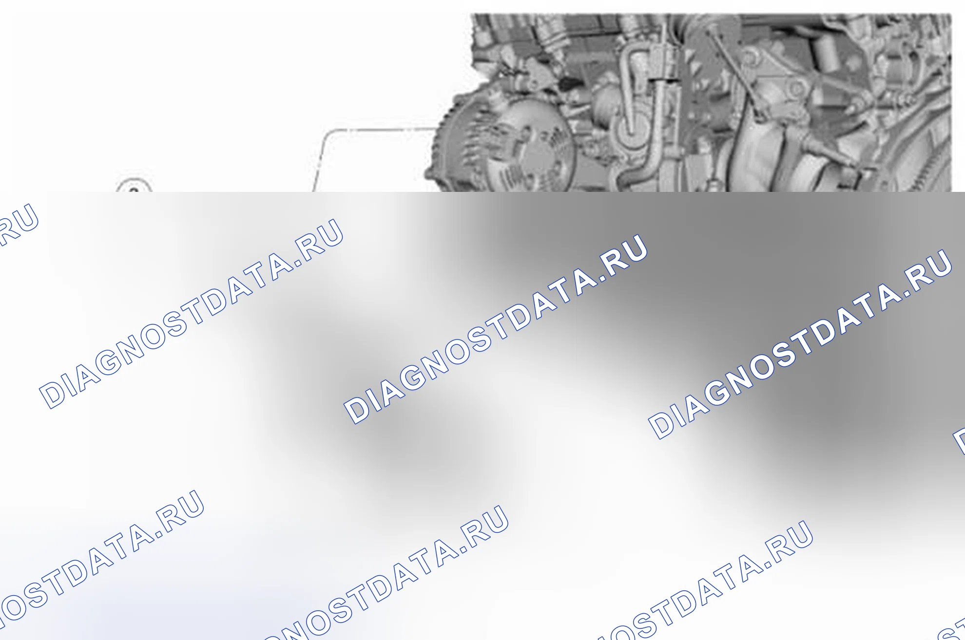 Рис. 37: Турбокомпрессор левый (вид 3 из 4). Ford Pickup F250 Super Duty II