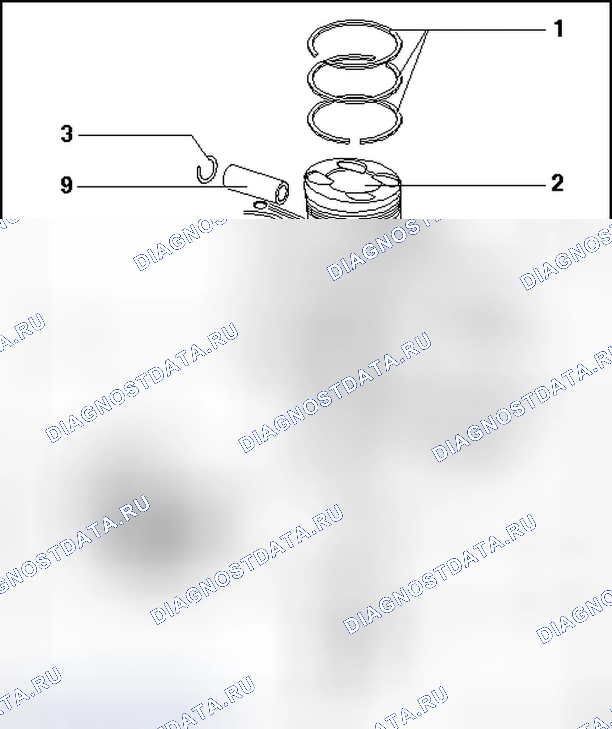 Рис. 8: ОБЗОР ПОРШНЯ И ШАТУНА. Volkswagen Eos I