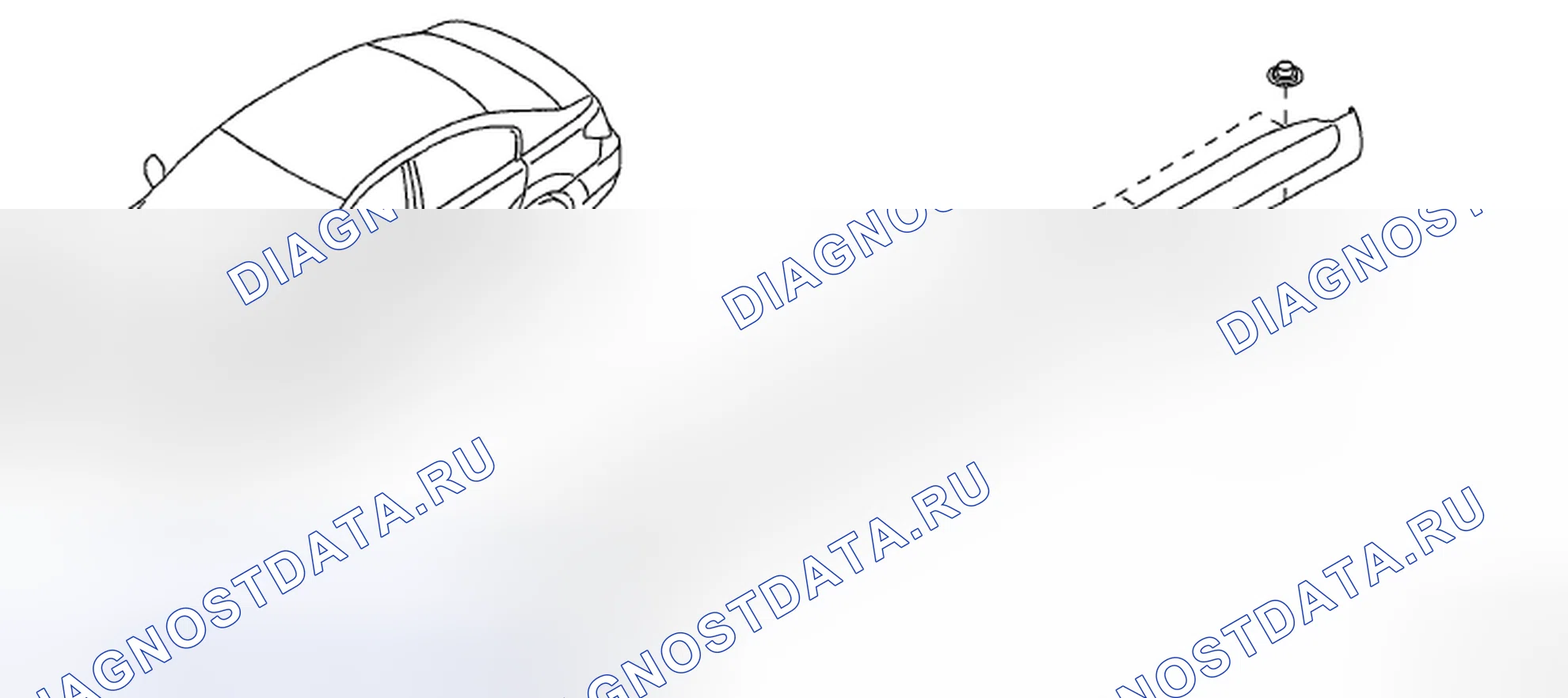 Рис. 10: СПОЙЛЕР БОКОВОГО ПОДОКОННИКА. Subaru Legacy BM/BR