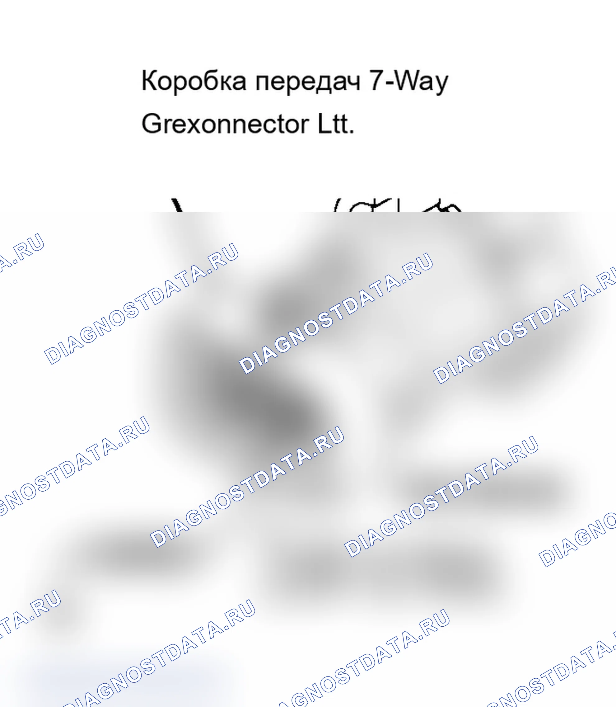 Рис. 35: Тест 5A - Разъем 7-Way коробки передач (внешняя сторона). Jeep Wagoneer XJ