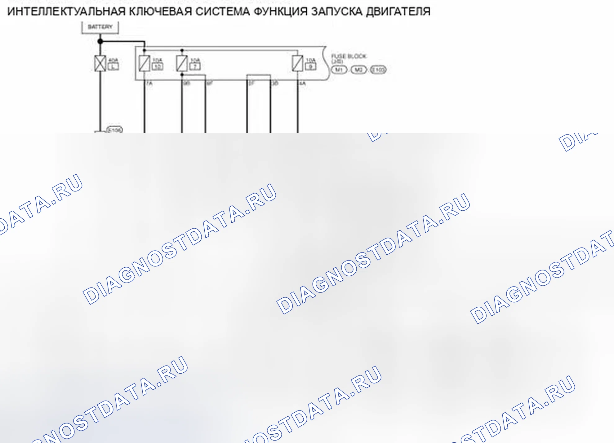 Рис. 13: электросхема - ИНТЕЛЛЕКТУАЛЬНАЯ СИСТЕМА КЛЮЧЕЙ / ФУНКЦИЯ ЗАПУСКА ДВИГАТЕЛЯ. Infiniti FX50 II рестайлинг
