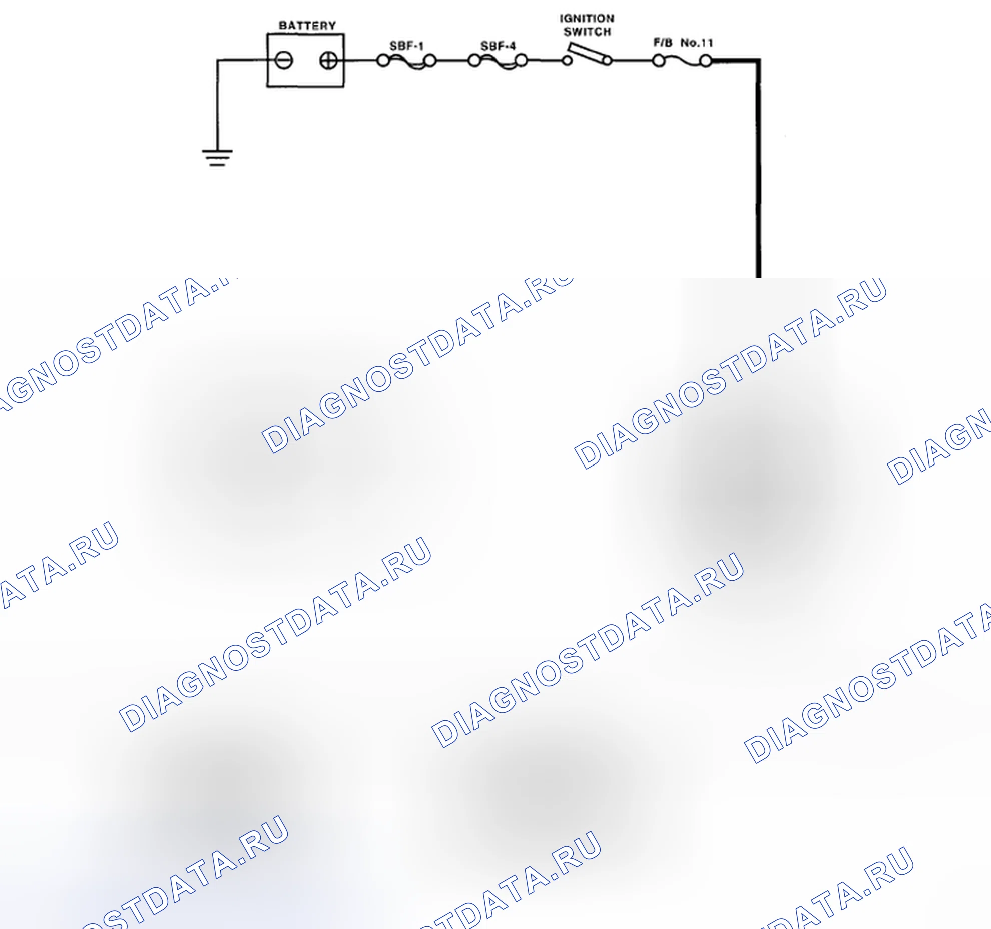 Рис. 19. Схема подключения выключателя зажигания. Subaru Impreza GD/GC/GG рестайлинг 2