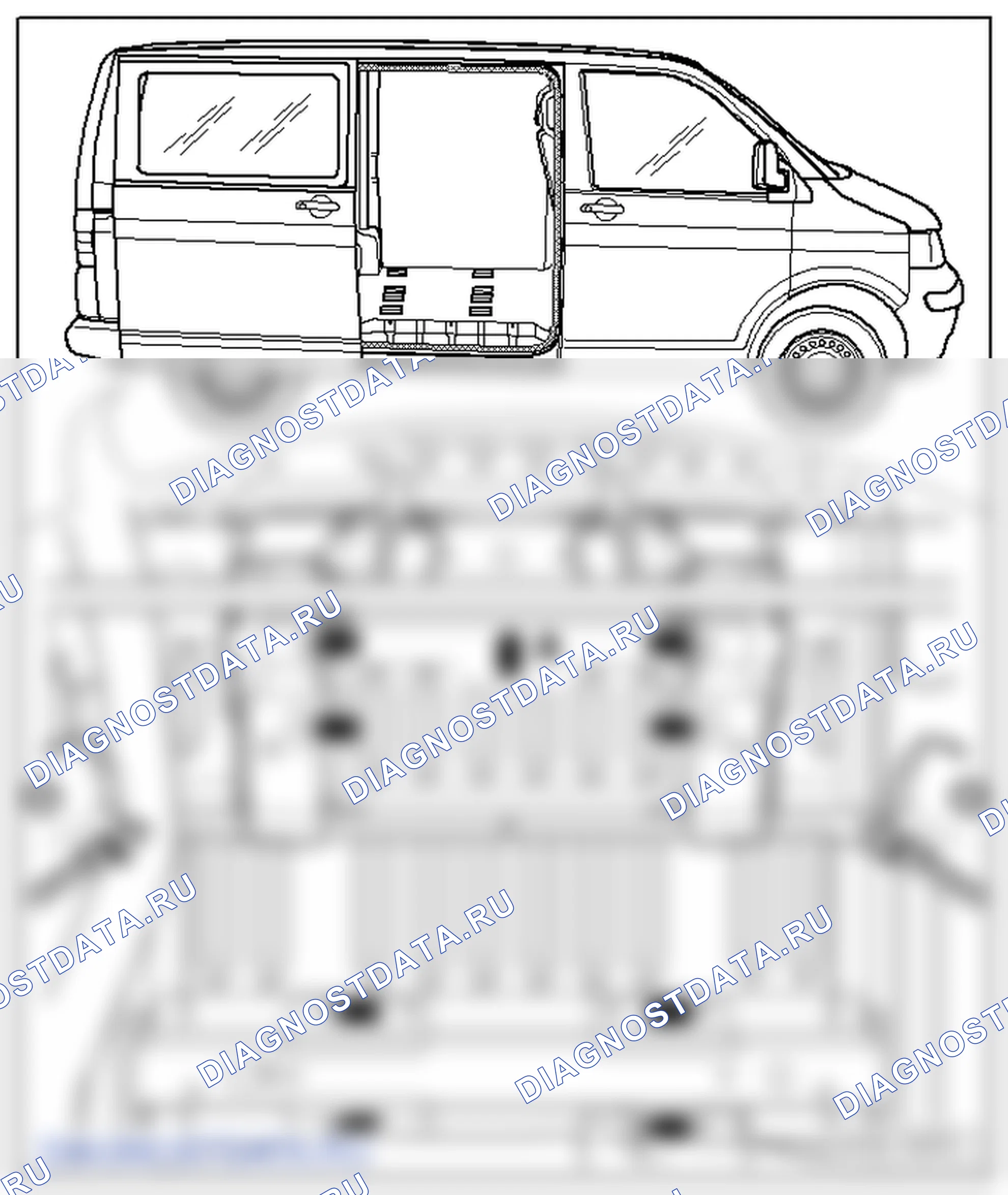 Сиденья третьего ряда. Volkswagen Transporter T5