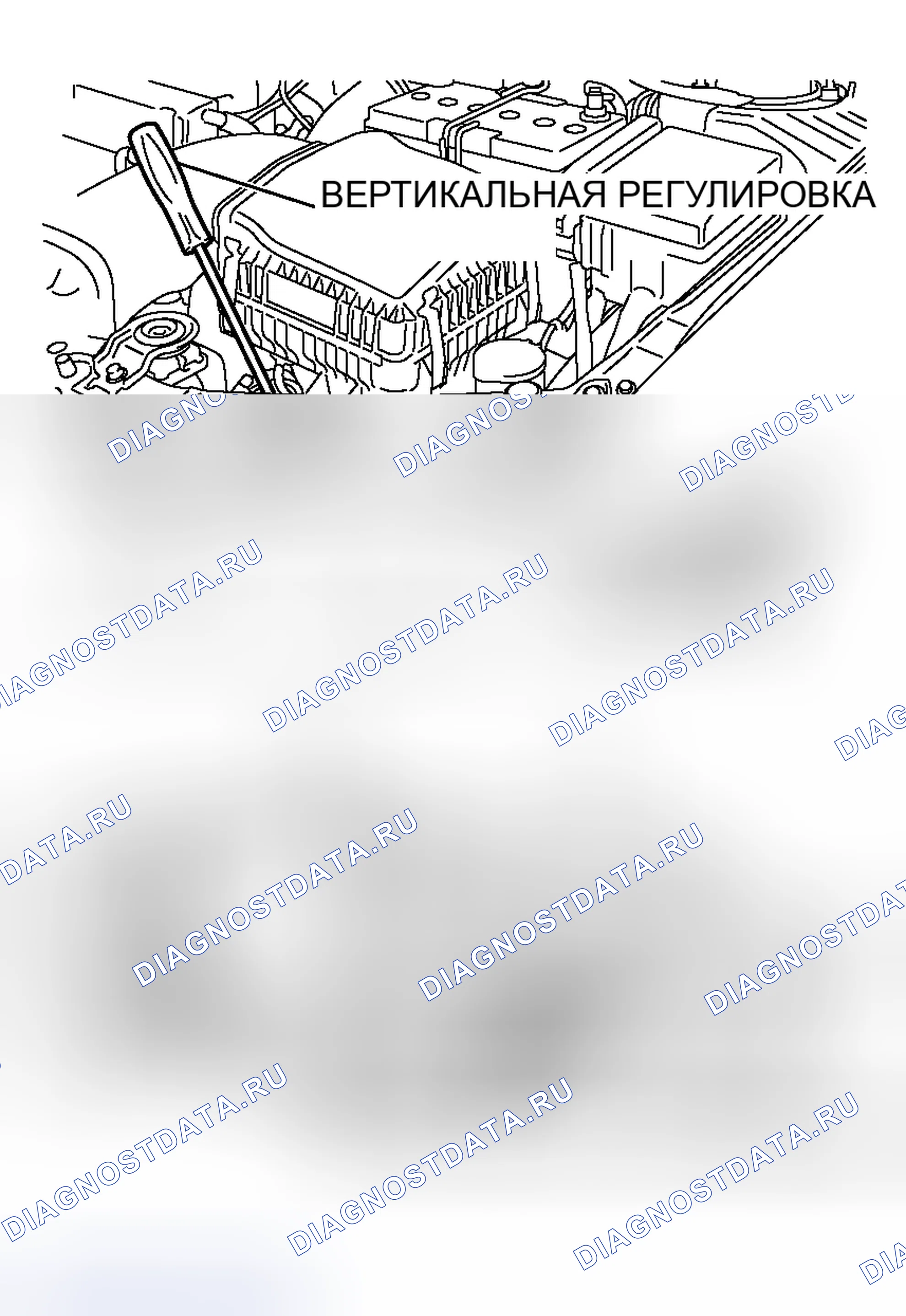 Рис. 23: РЕГУЛИРОВКА ФАР. Mitsubishi Lancer IX рестайлинг