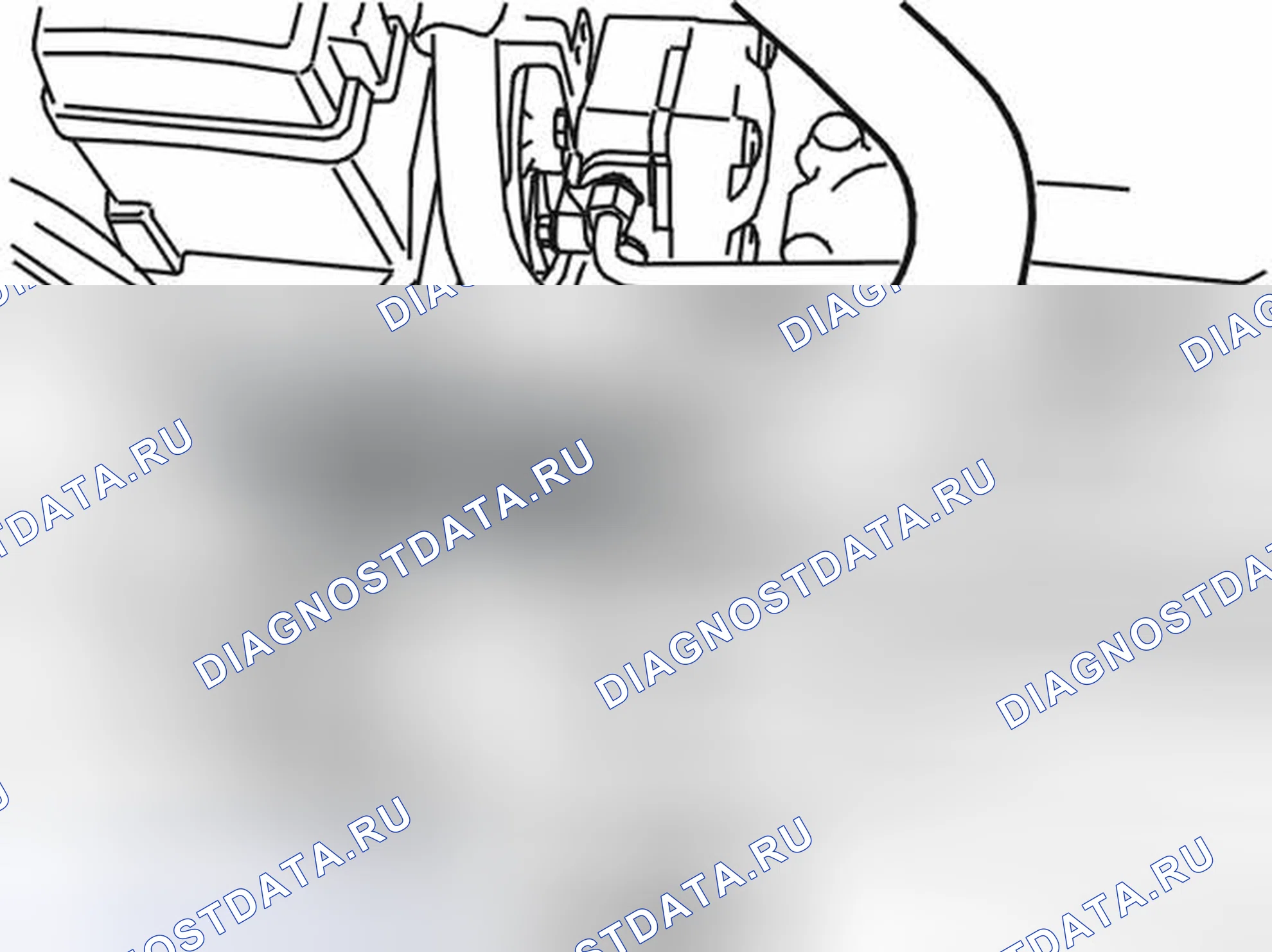Рис. 40: ОТСОЕДИНЕНИЕ ШЛАНГА РАДИАТОРА. Volvo XC90 I