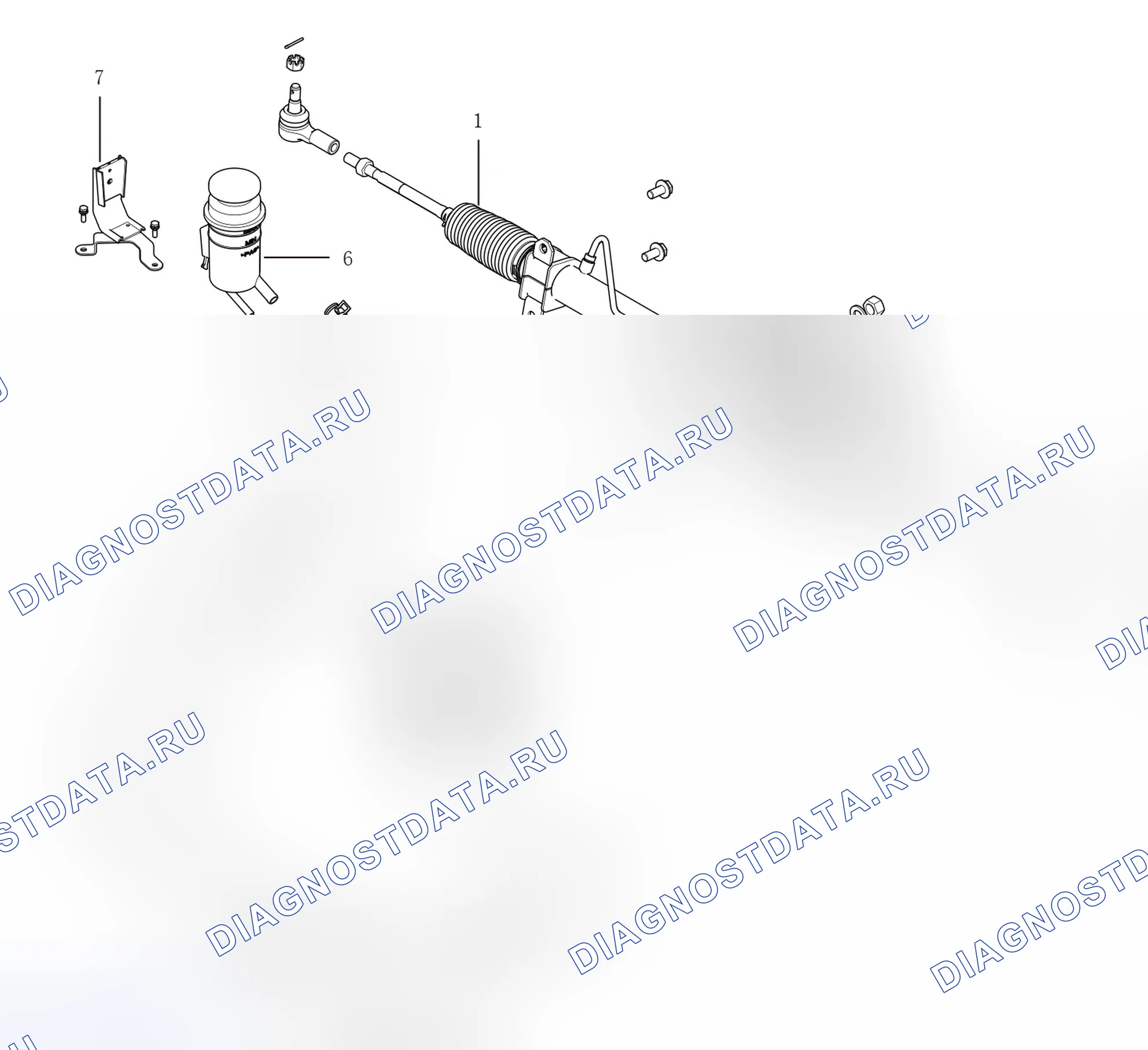 Схема расположения рулевой системы — Great Wall Wingle-5. Great-Wall Wingle 5 I
