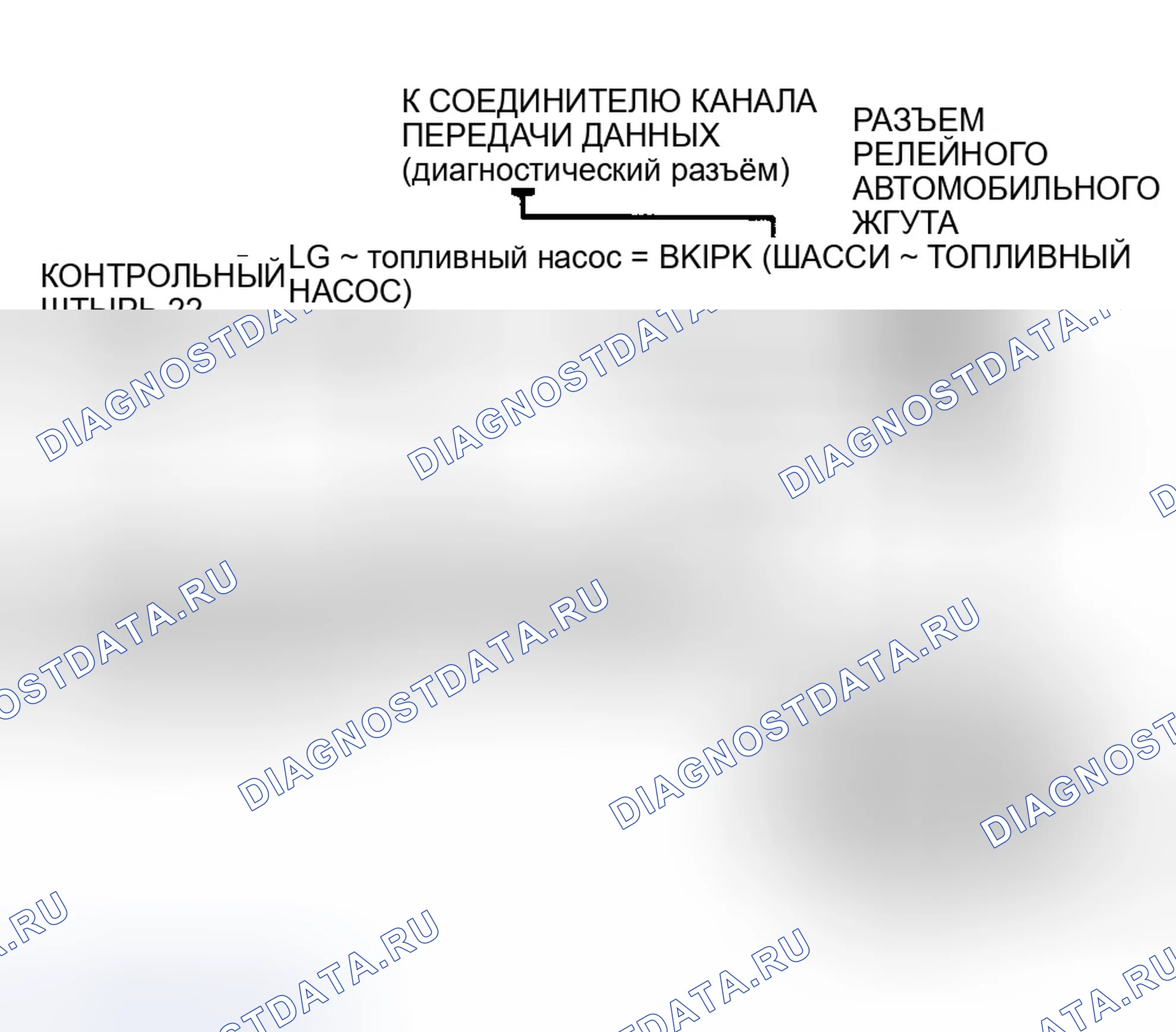 Рис. 85: Принципиальная схема монитора топливного насоса (эскорт и трассировщик). Ford Escort V рестайлинг