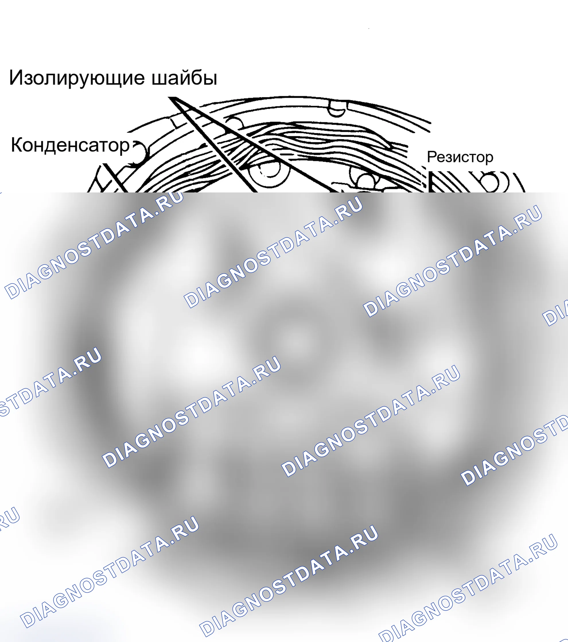 Рис. 12: Подключение испытательного оборудования для проверки регулятора напряжения Только для стандартных генераторов переменного тока.. Chevrolet Cavalier I