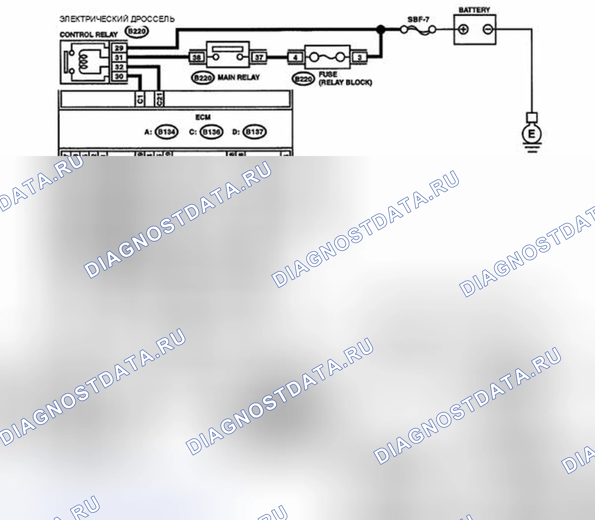 Рис. 139: электросхема. Subaru Impreza GH