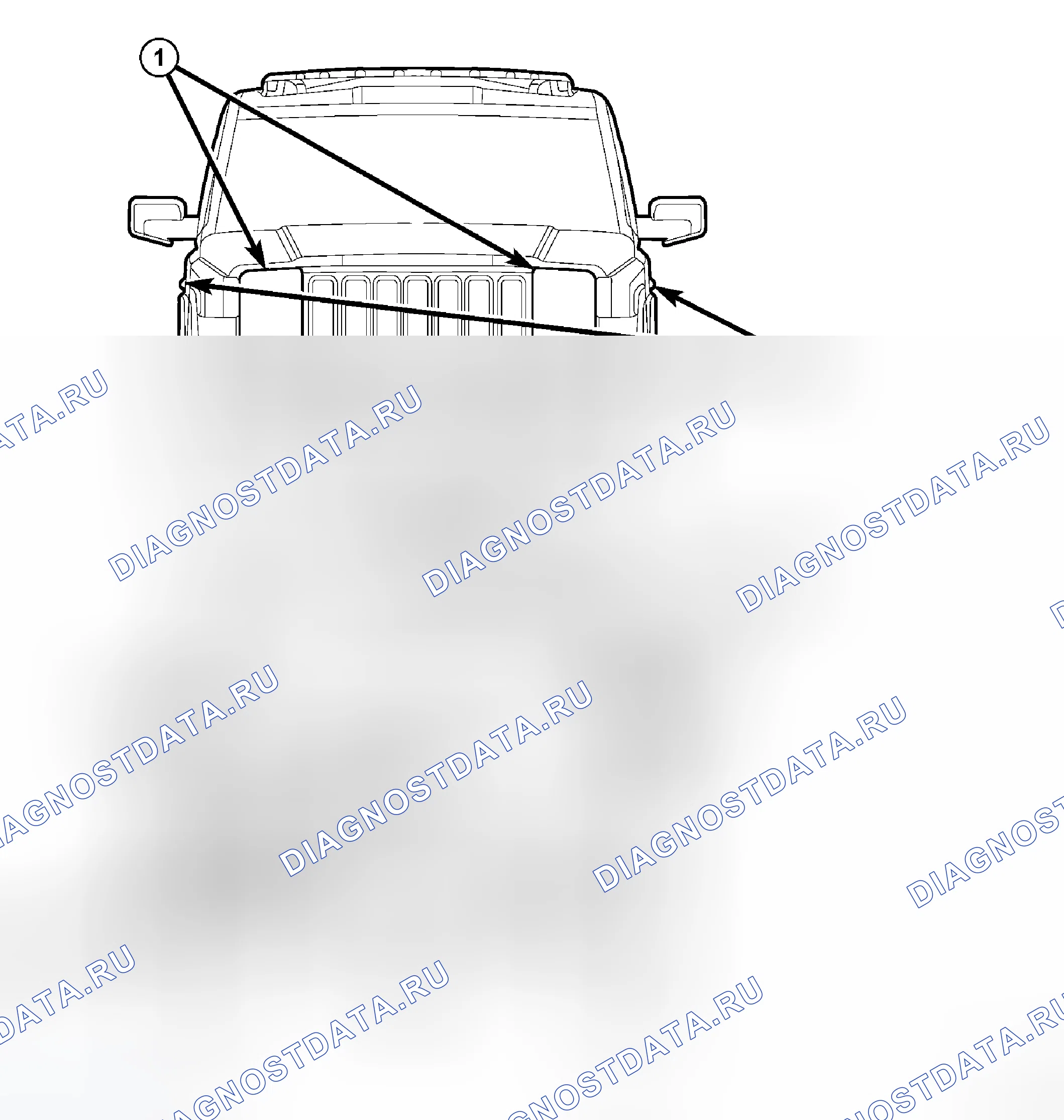 Рис. 1: СВЕТИЛЬНИКИ / ОСВЕЩЕНИЕ - НАРУЖНОЕ. Jeep Commander I