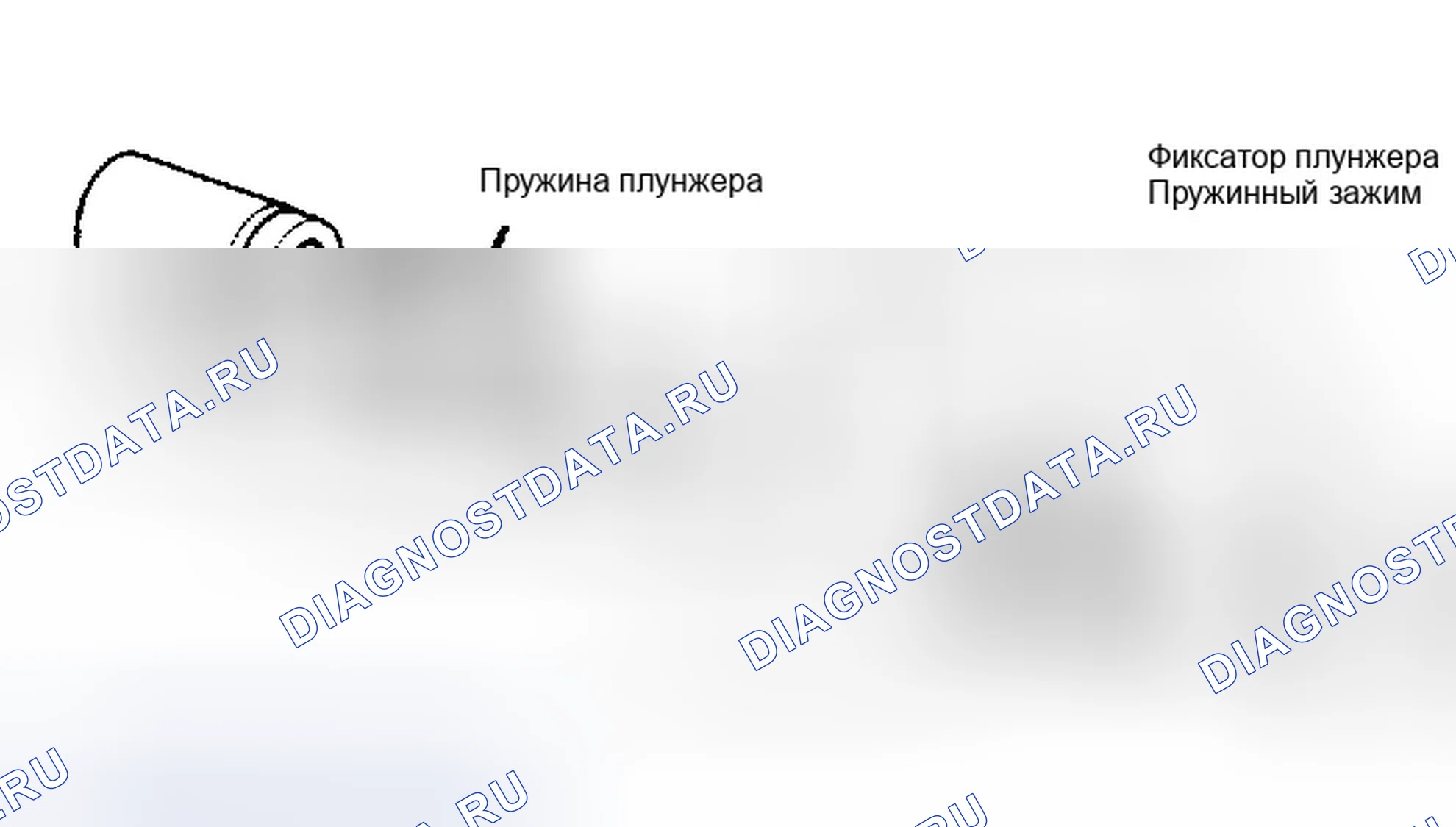 Рис. 7: Разнесенный вид гидравлического подъемника в сборе. Dodge Diplomat I
