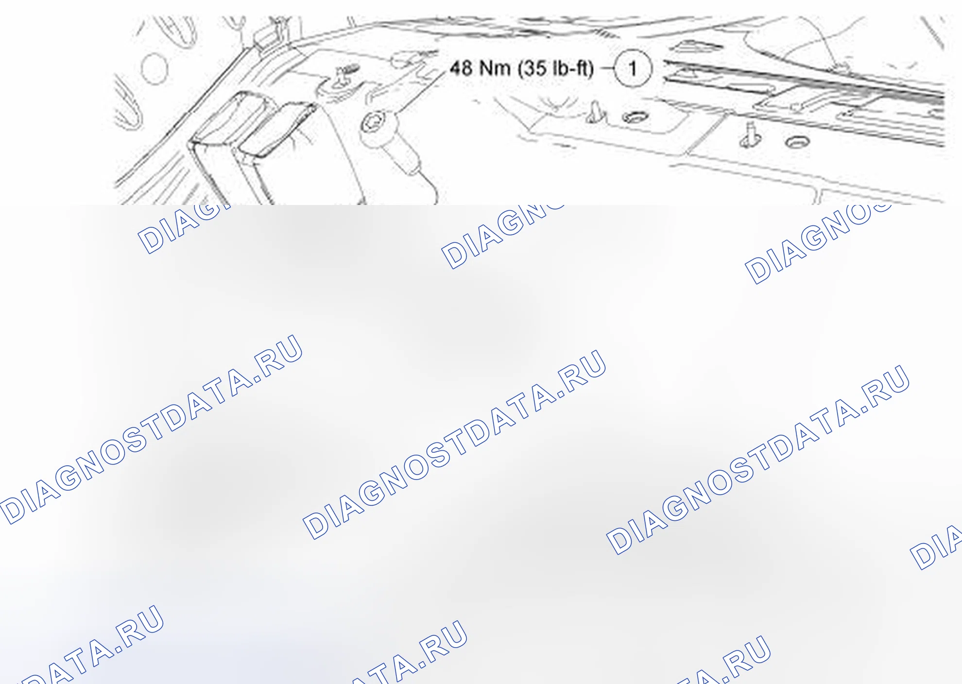 Рис. 4: Пряжка ремня безопасности - задняя часть. Hyundai Lafesta I