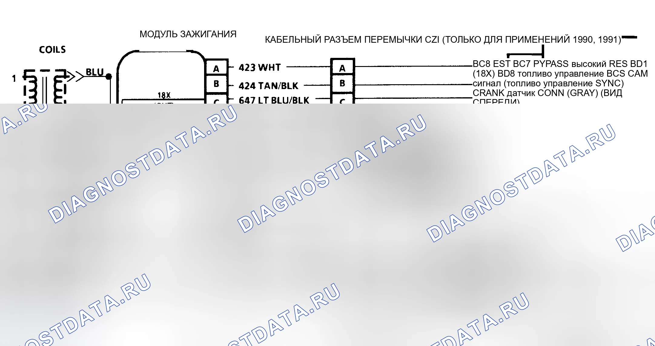 Рис. 57: Схема и блок-схема. Buick Electra Park Avenue Ultra transition