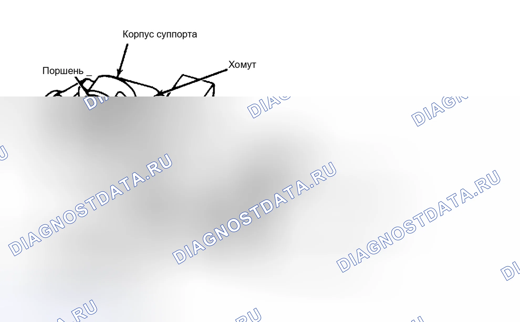 Рис. 1: Разборка переднего суппорта дискового тормоза Всегда заменять уплотнения поршня после разборки тормозного суппера.. Peugeot 505 I
