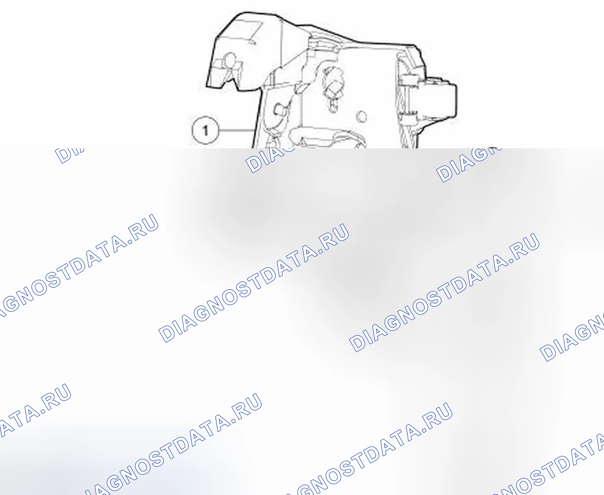 Рис. 52: Привод дверного замка. Ford Expedition III