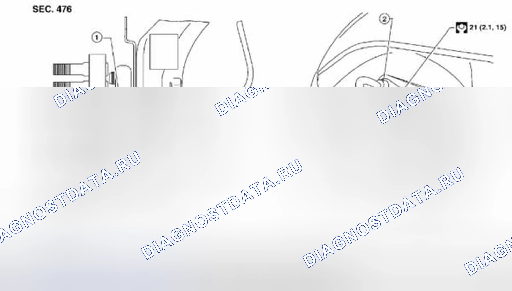 Рис. 55: Датчик колес: снятие и установка. Suzuki Equator I