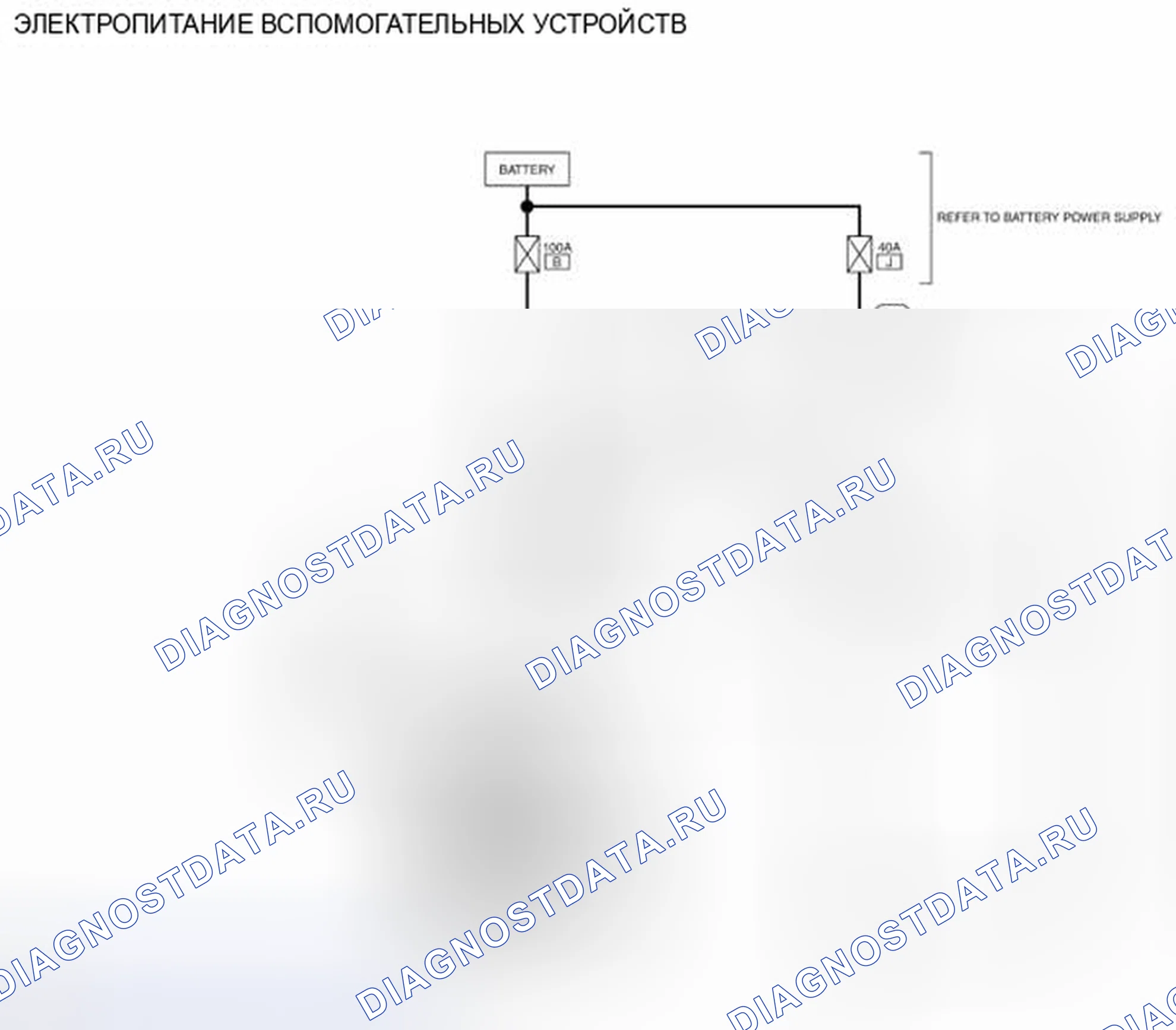 Рис. 307: электросхема -приемный источник питания. Nissan Altima L32 рестайлинг