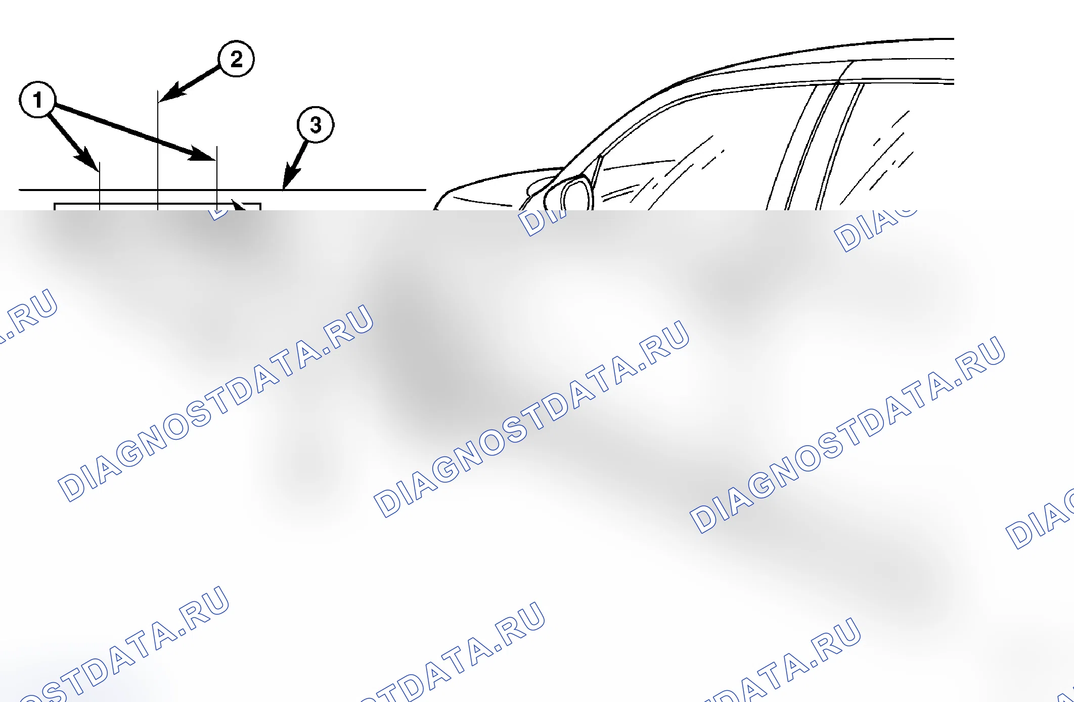 Рис. 2: СТАНДАРТНАЯ ПРОЦЕДУРА - ЮСТИРОВКА БЛОКА ПРОТИВОТУМАННЫХ ФАР. Chrysler PT Cruiser I