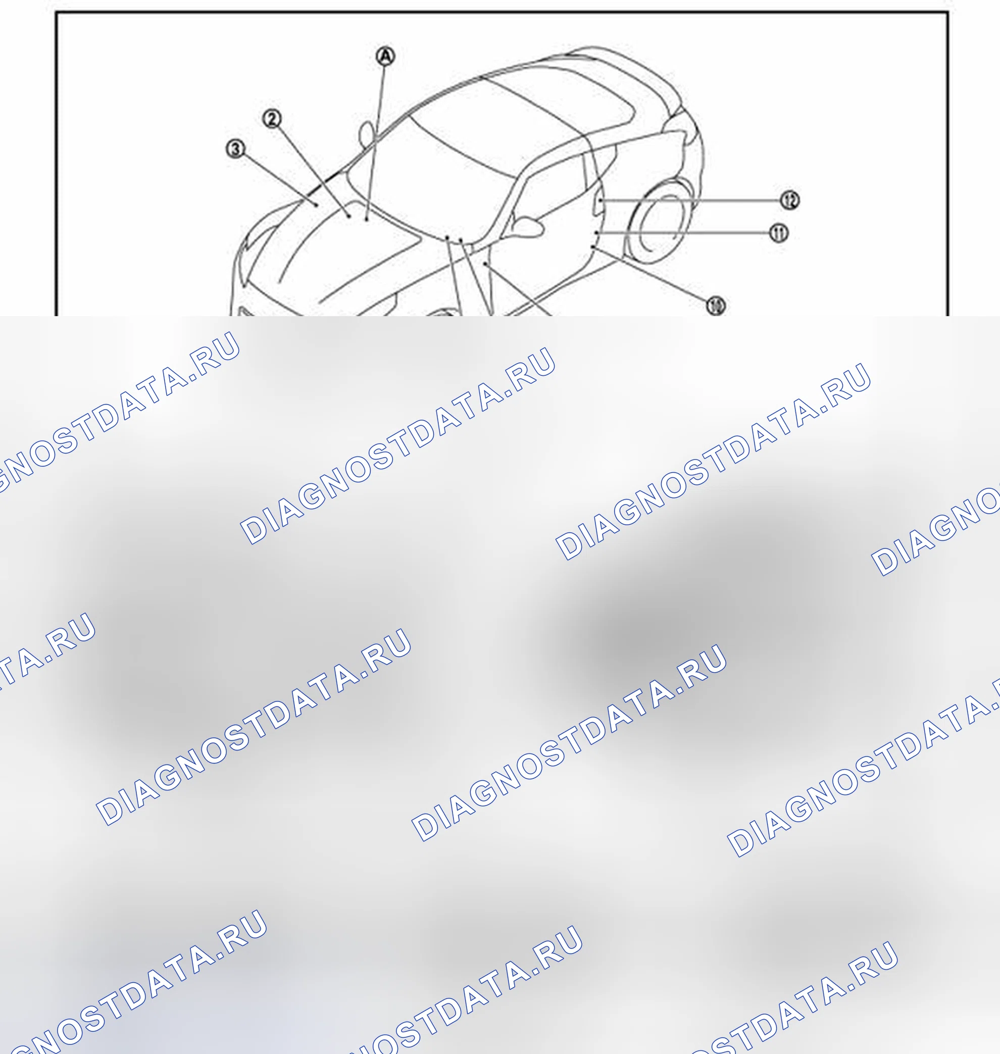 Рис. 3: ИНТЕЛЛЕКТУАЛЬНАЯ СИСТЕМА КЛЮЧЕЙ: Расположение составных частей. Honda MDX I