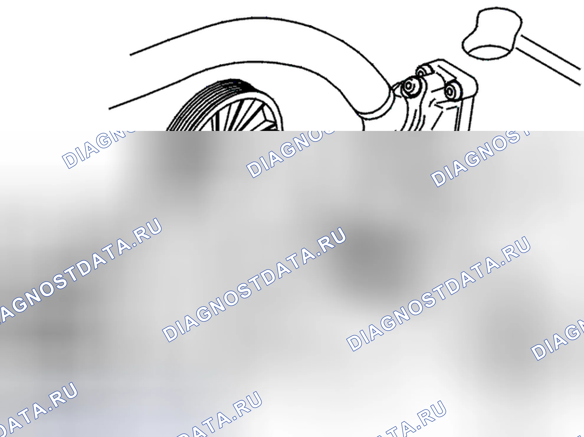 Рис. 2249: Установка насоса ГУР. Volvo V70 II