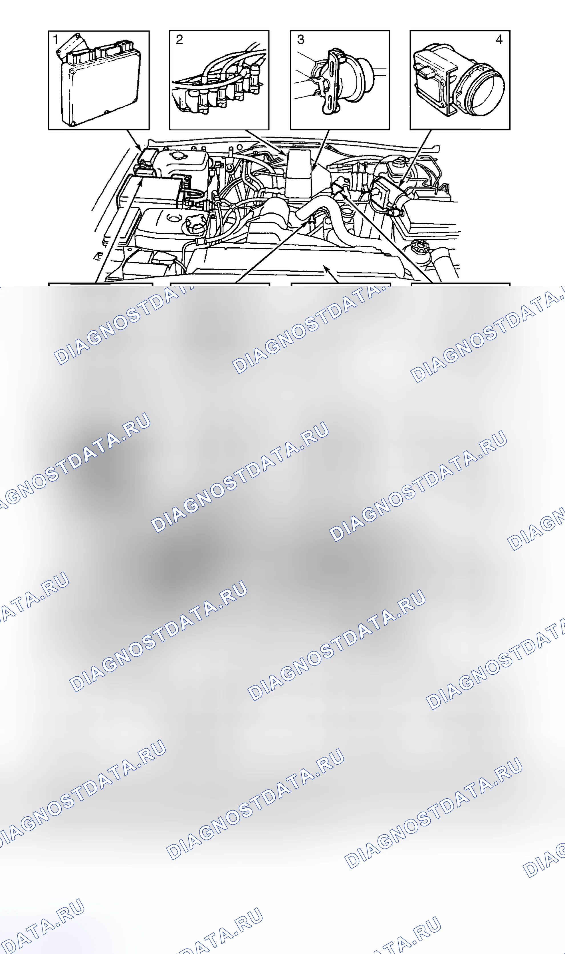 Рис. 1: Датчик положения дросселя (Tp). Land Rover Discovery L318