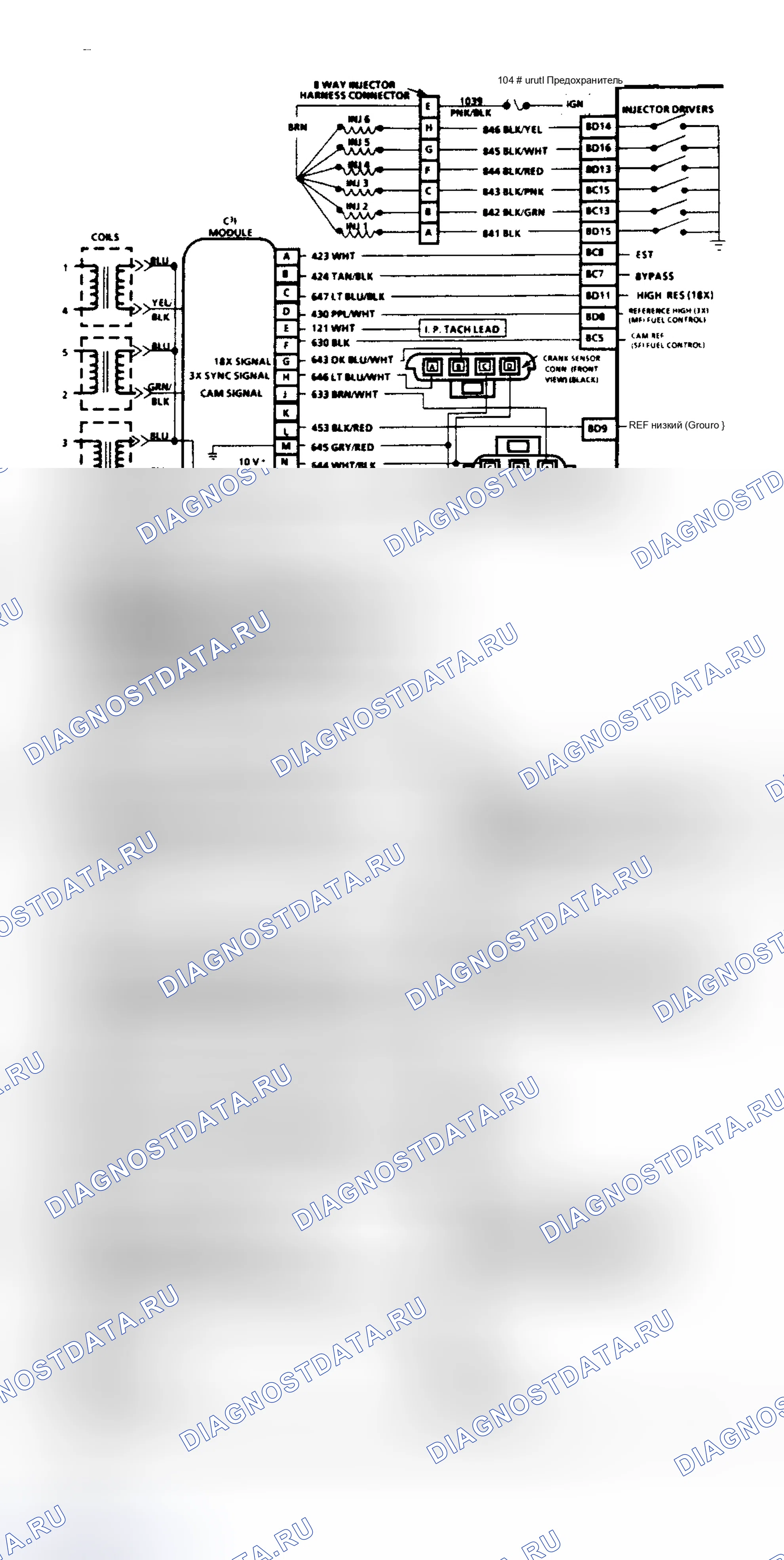 Рис. 563: Диаграмма C4F2, C (3) I Пропуск срабатывания под нагрузкой. Buick LeSabre VI