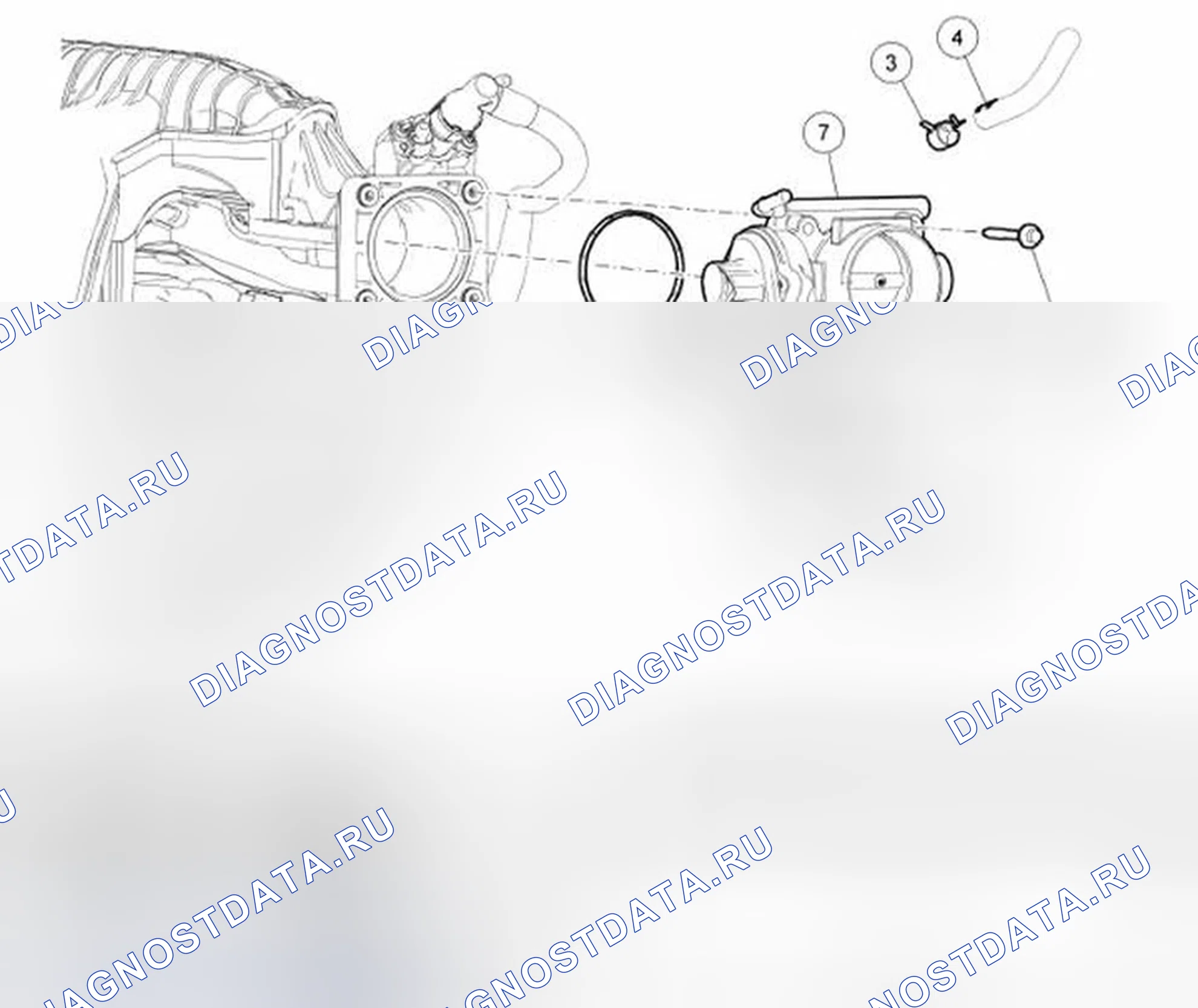 Рис. 2: Корпус дроссельной заслонки. Ford Freestyle I