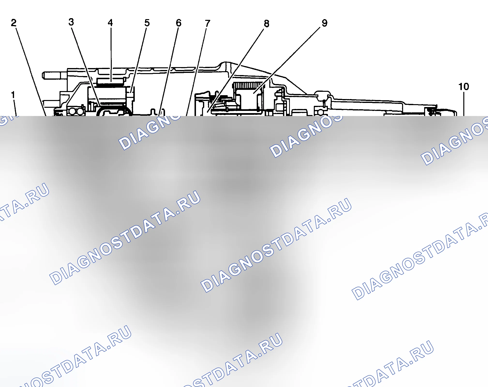 Рис. 741: Поток мощности в режиме 4LO. Chevrolet Silverado 1500 HD 