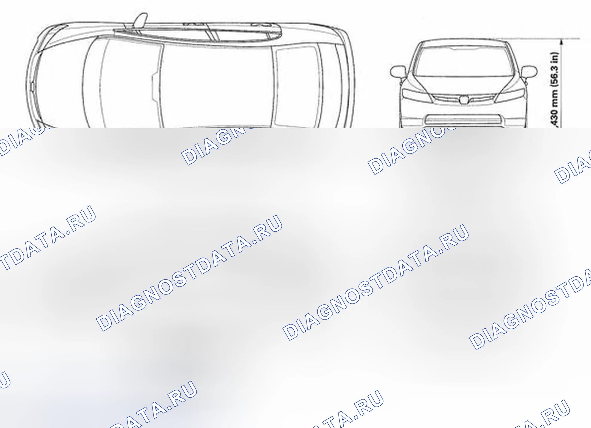 Рис. 100: Характеристики кузова. Honda Civic VIII рестайлинг