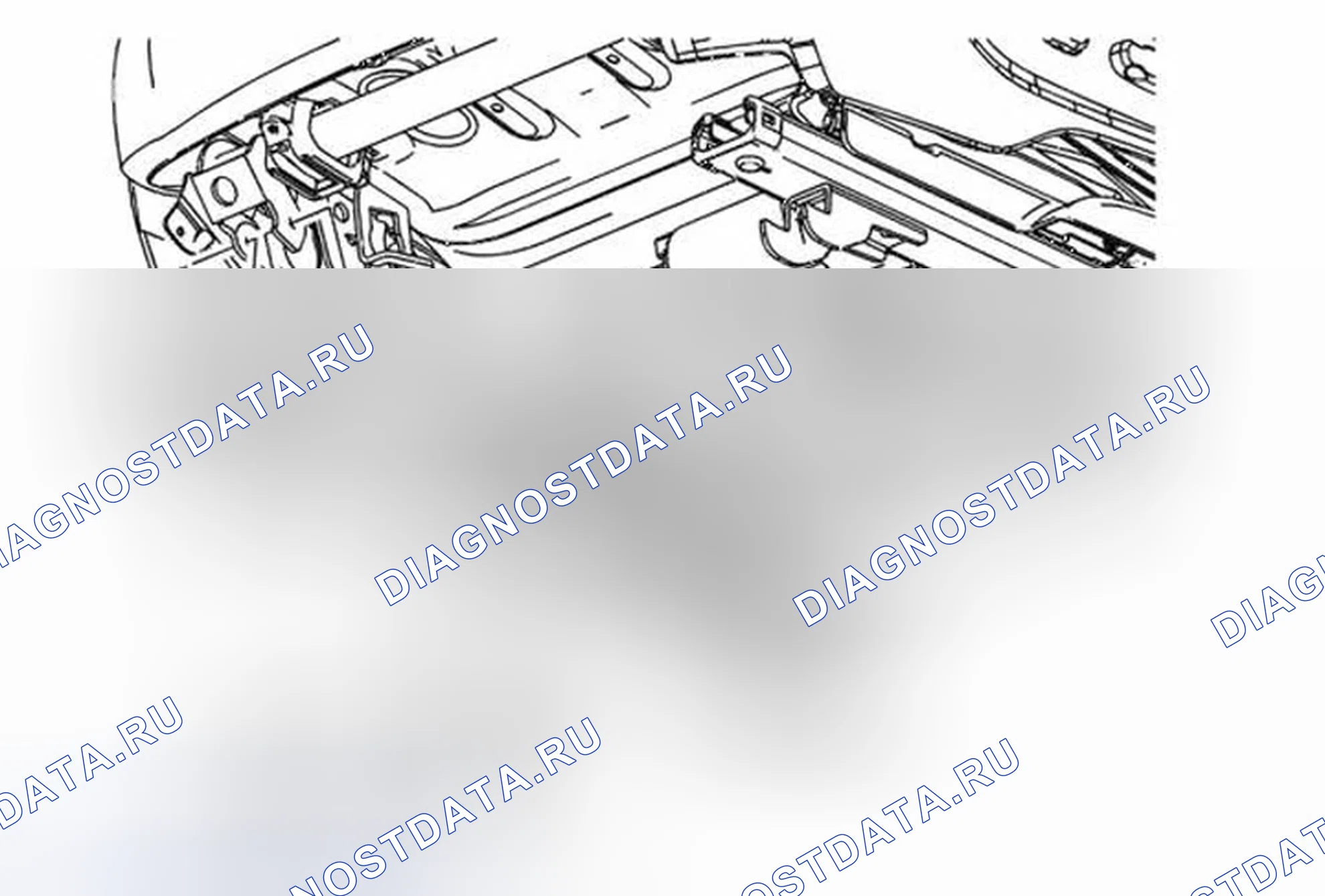 Рис. 53: Замена привода регулятора наклона переднего сиденья. Buick Encore I