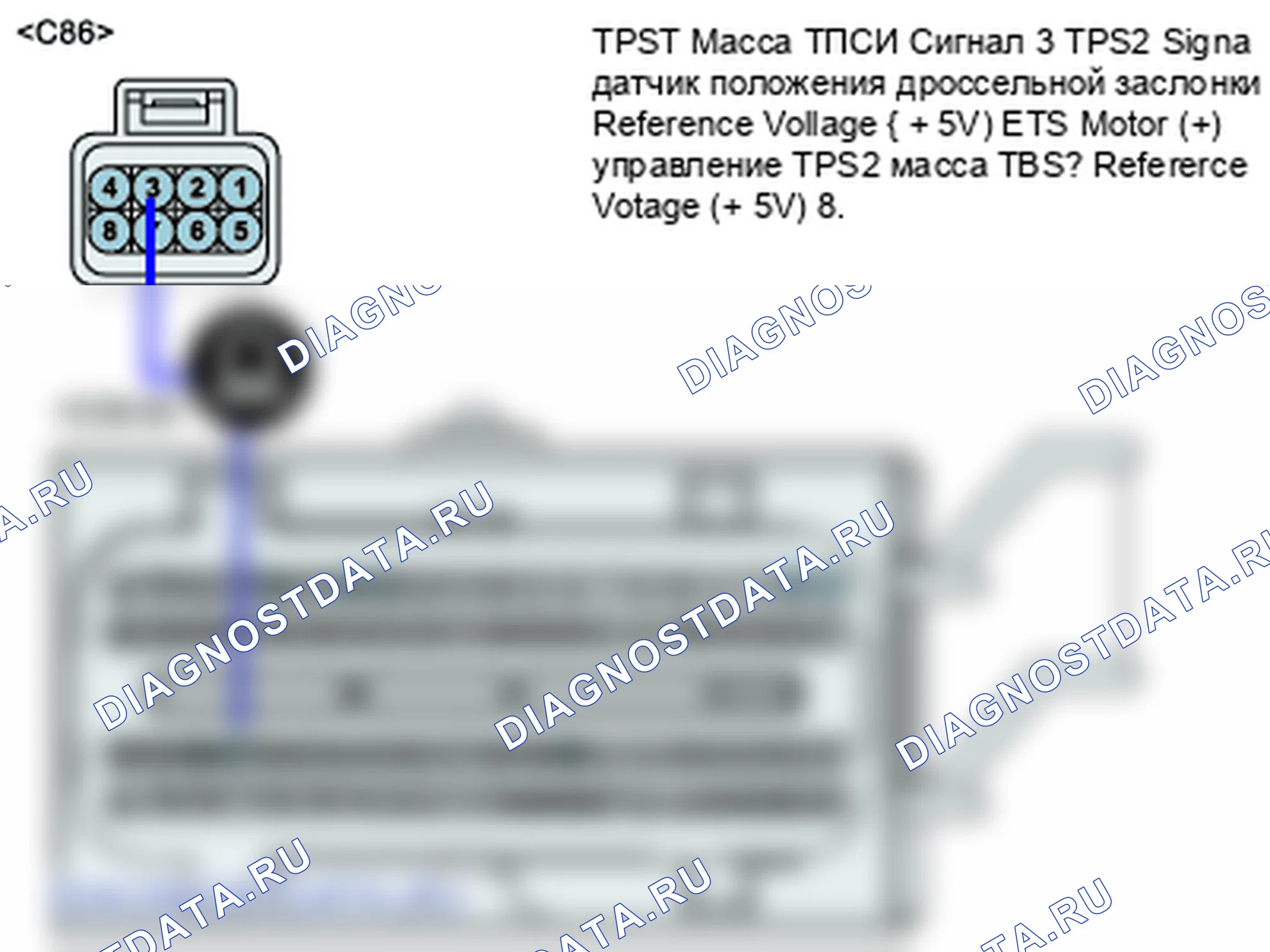 P0222: Низкий уровень сигнала цепи дроссельной заслонки/датчика положения педали/переключателя " B. Hyundai Santa Fe CM