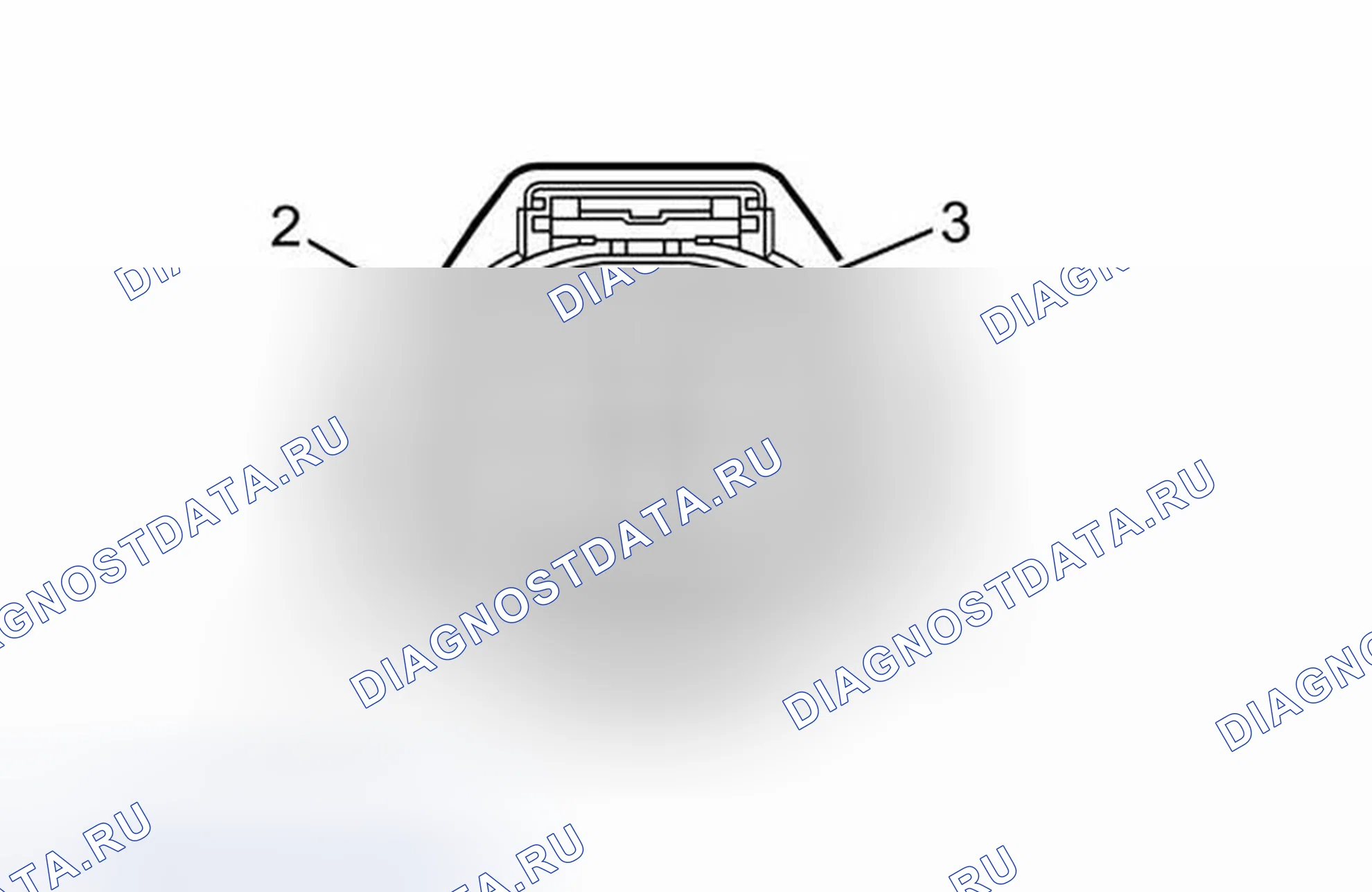 Рис. 297: Вид с торца разъема двигателя вентилятора охлаждения G10. Cadillac SRX II рестайлинг