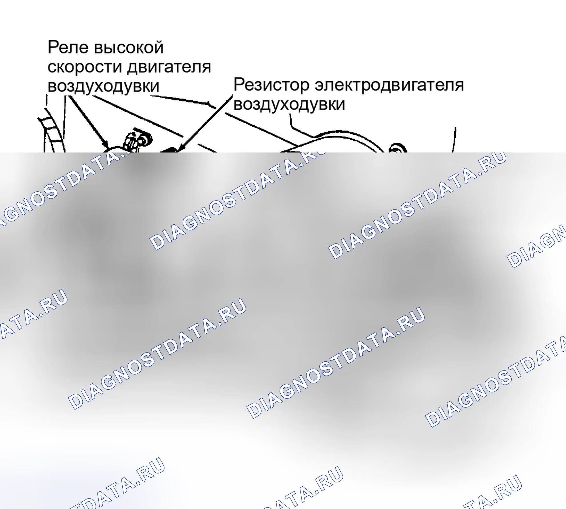 Рис. 6: R&I ВЫСОКОСКОРОСТНОГО РЕЛЕ ДВИГАТЕЛЯ ВЕНТИЛЯТОРА. Pontiac Trans Sport I
