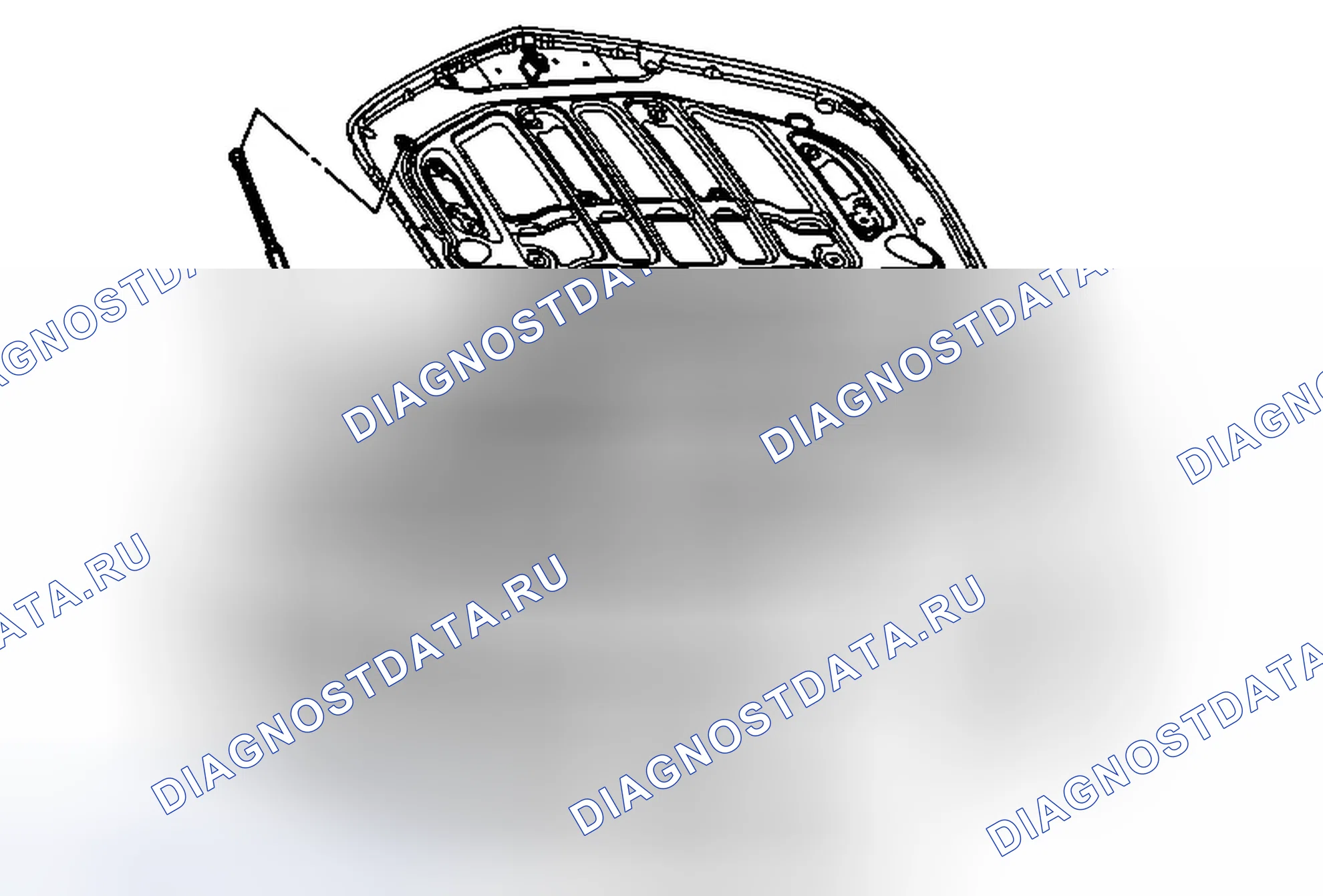 Рис. 29: Замена стойки капота. Chevrolet Camaro V
