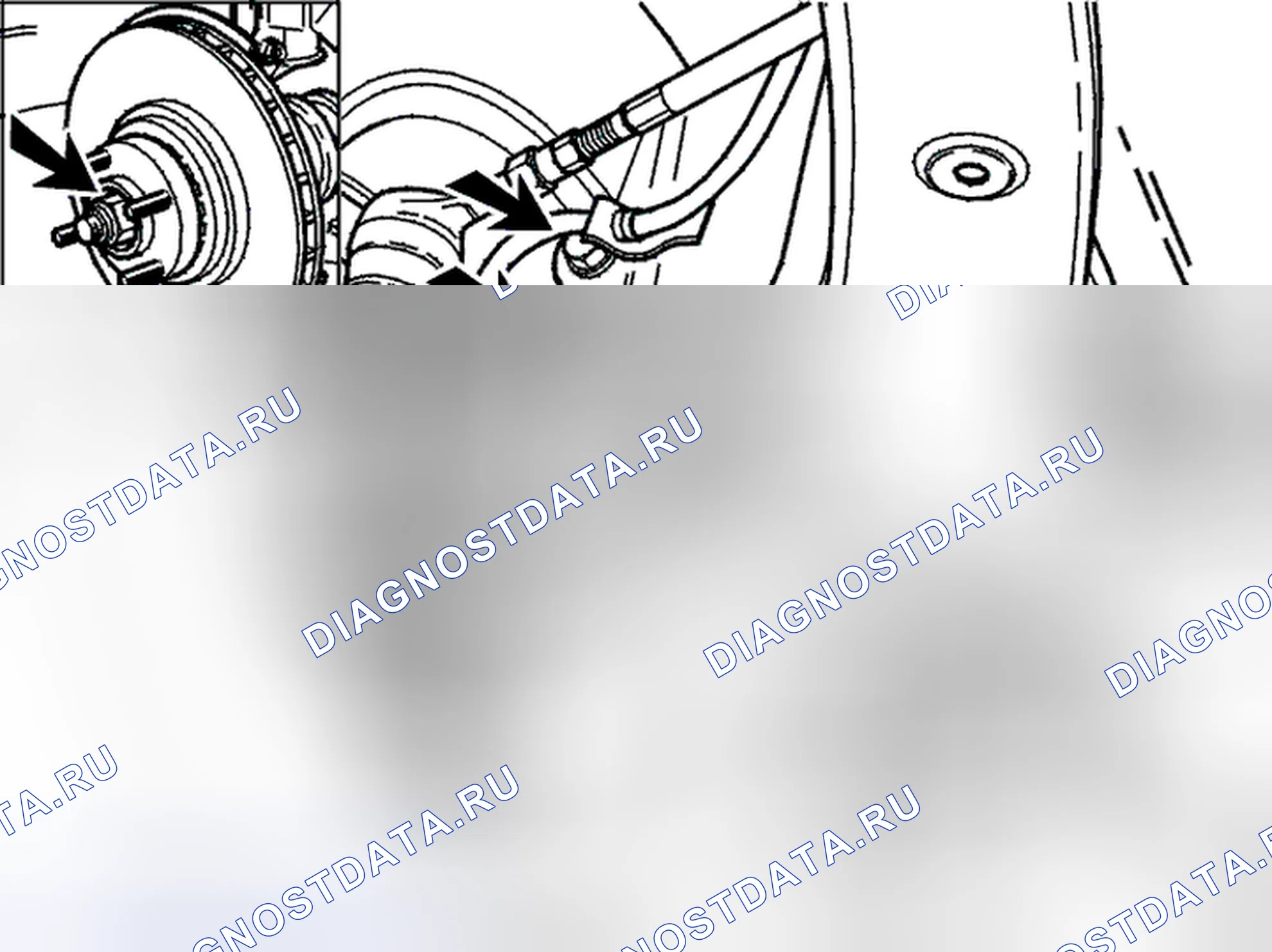 Рис. 8: Снять шпиндель колеса. Volvo V40 I рестайлинг