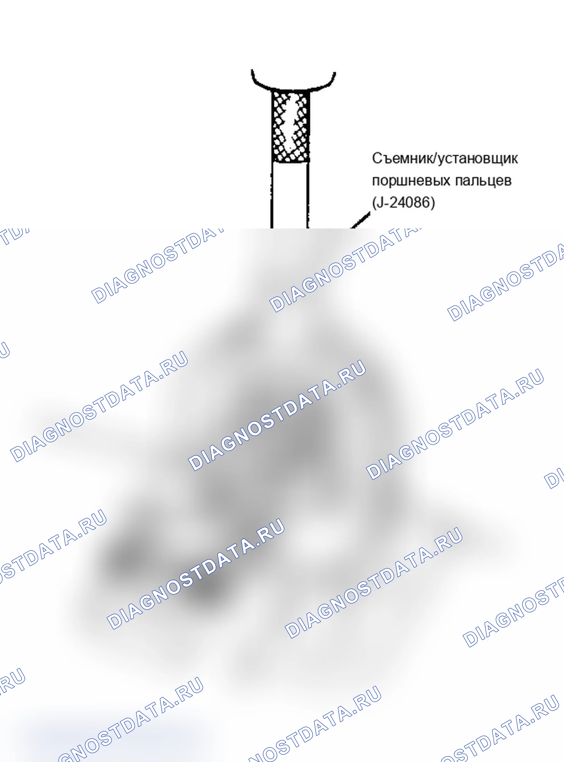 Рис. 8: Снятие и установка поршневого пальца. Buick Electra VI