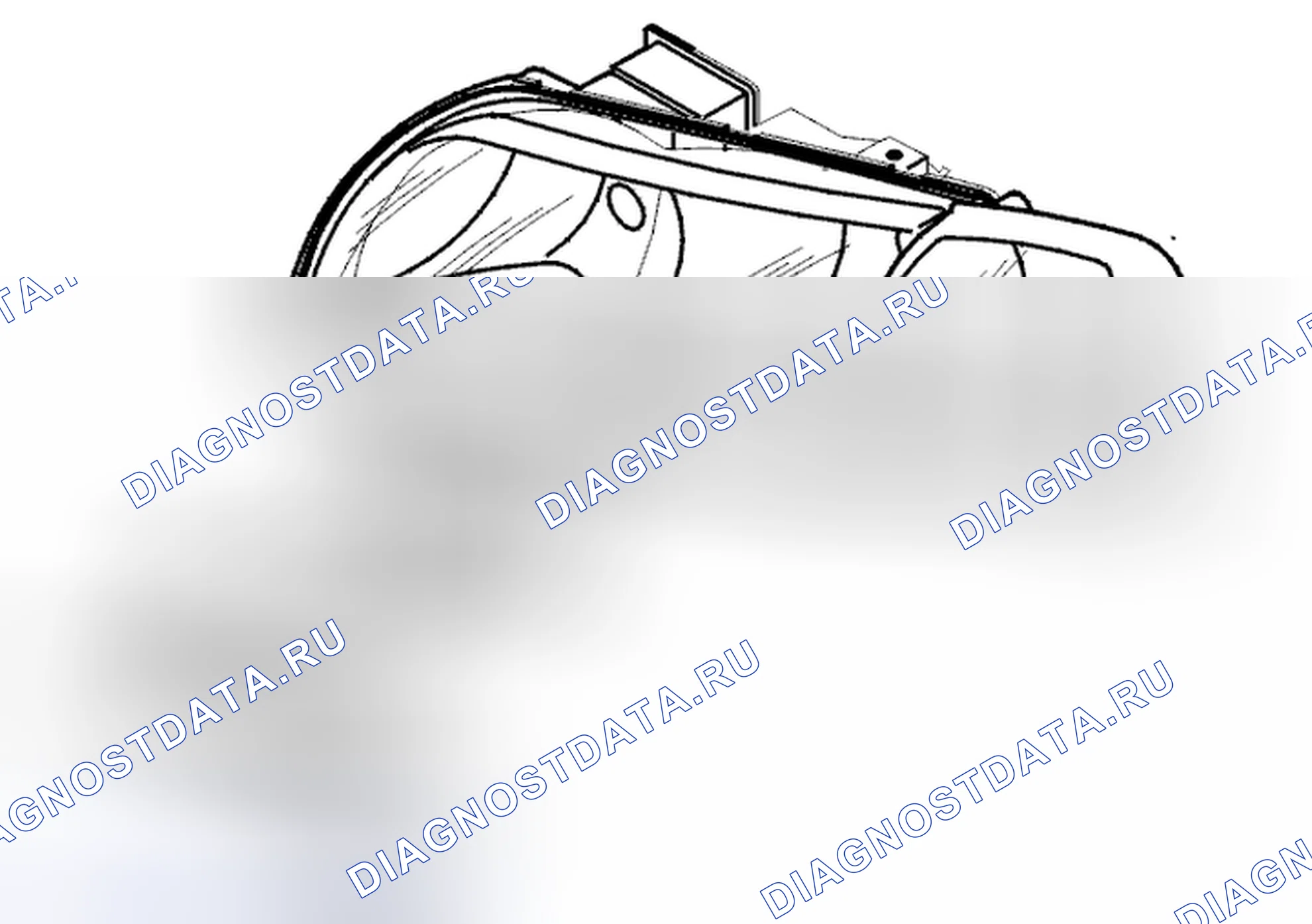 Рис. 1108: Двигатель стеклоочистителя фар. Volvo V70 II