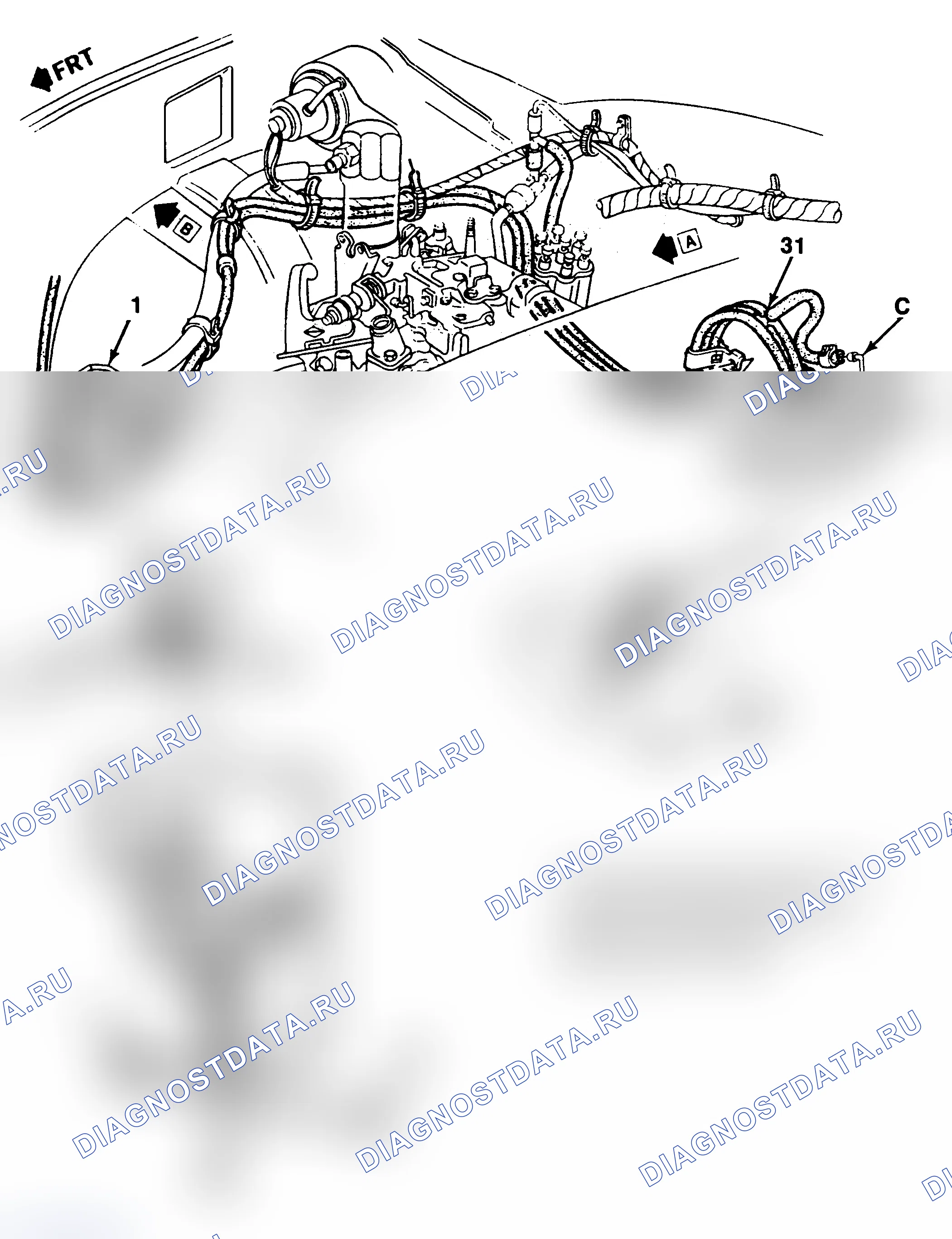 Рис. 18: S10, S15, S/T Blazer/Jimmy 4WD Раздаточная коробка Вакуумная схема. Chevrolet Pickup V30 