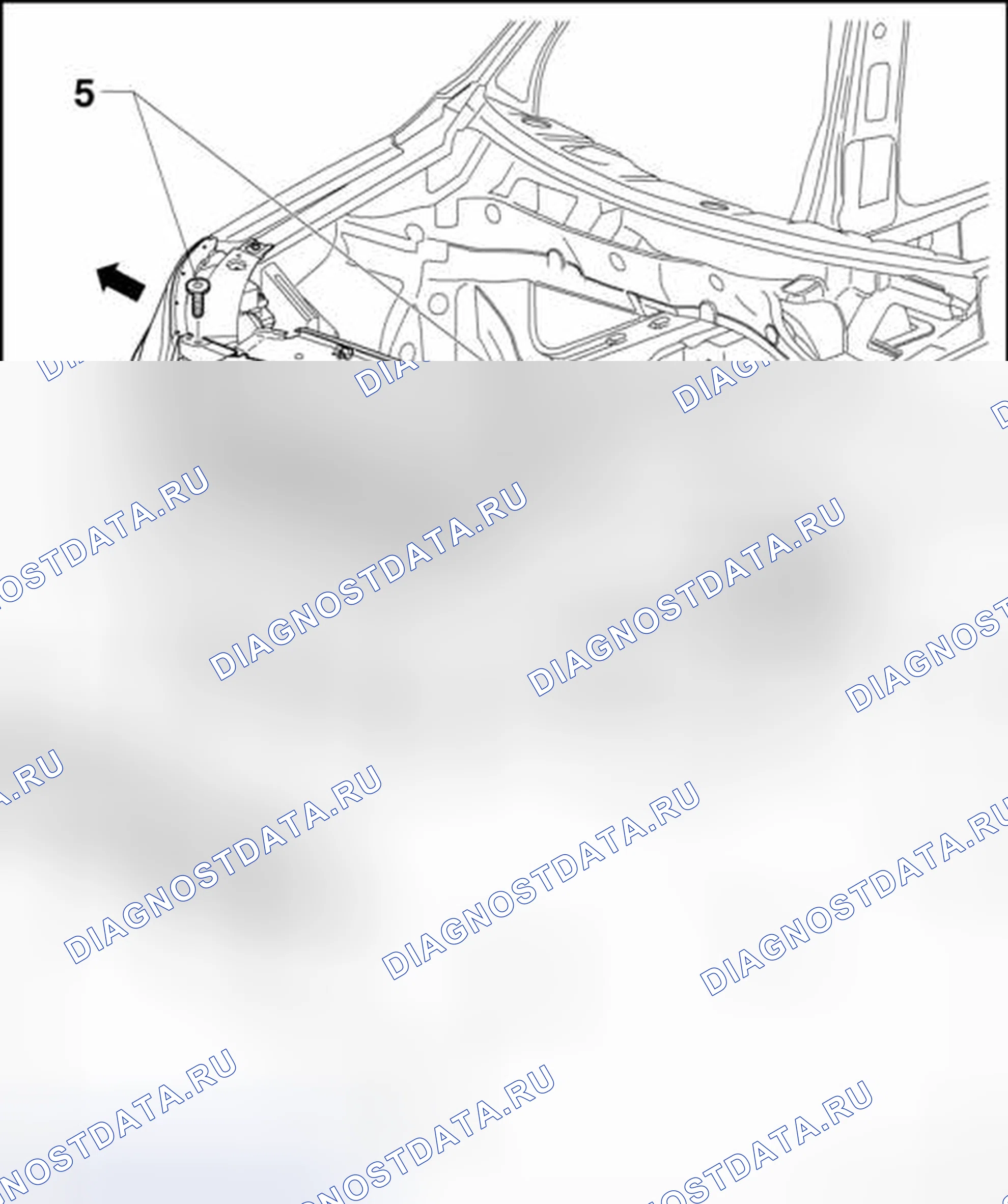 Рис. 62: КРЫШКА ПЕРЕДНЕГО БАМПЕРА. Volkswagen Tiguan I