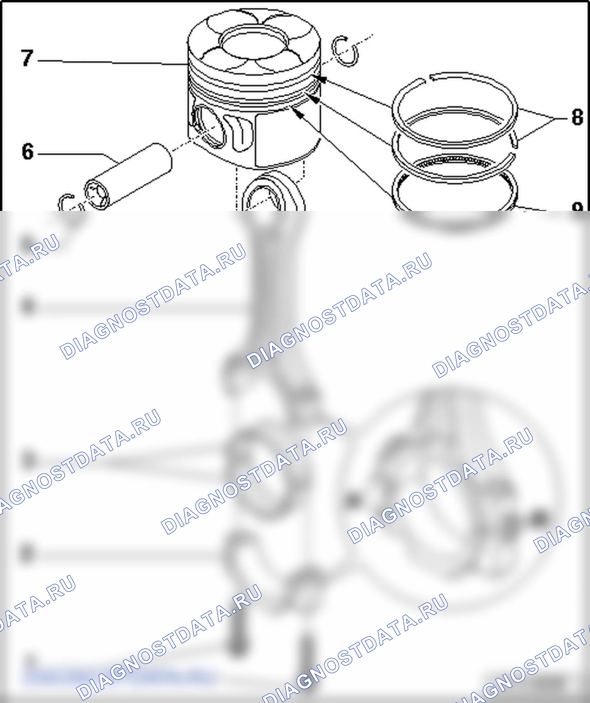 Разборка и сборка поршней и шатунов. SEAT Ibiza IV