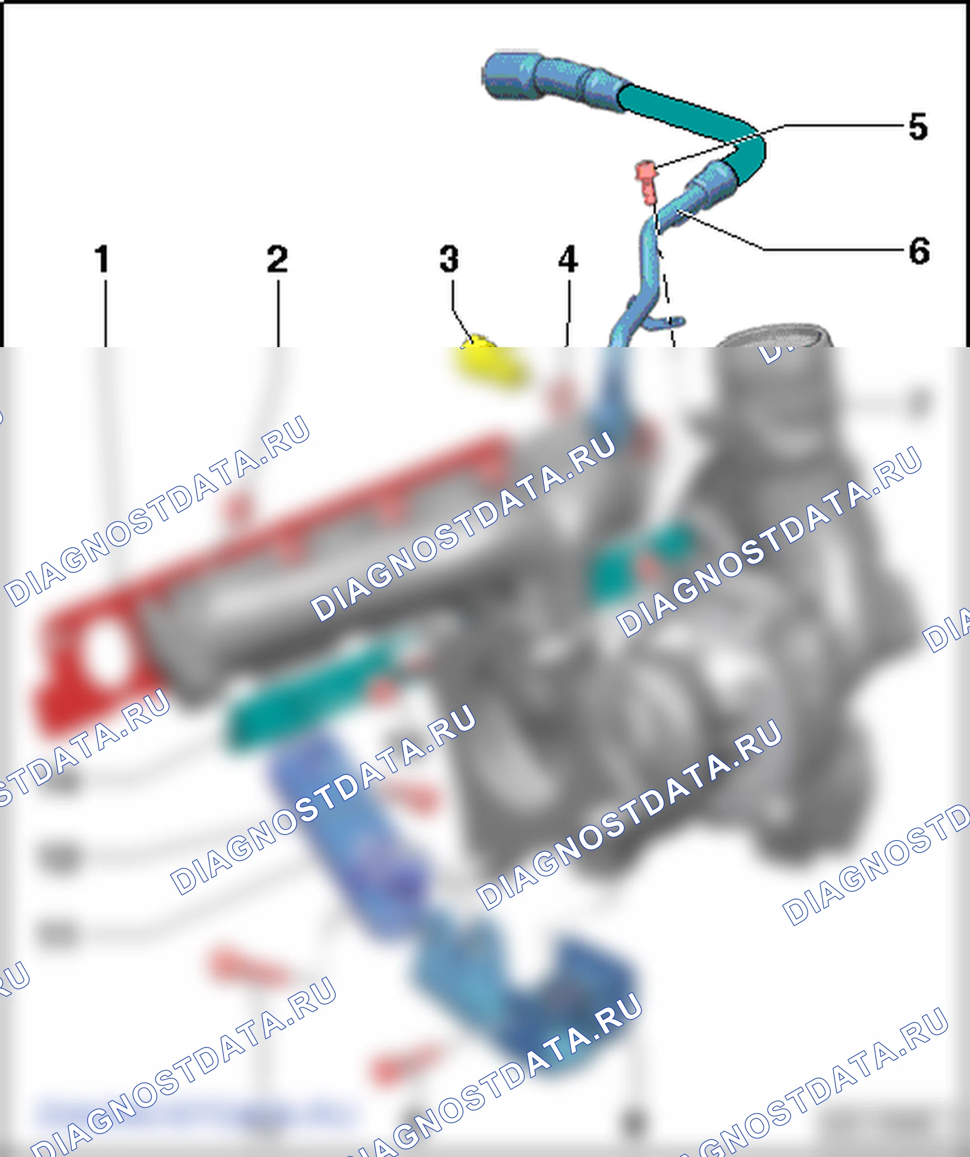 Турбонагнетатель (автомобили с двигателями BWJ, CDLD, CDLA). SEAT Altea I