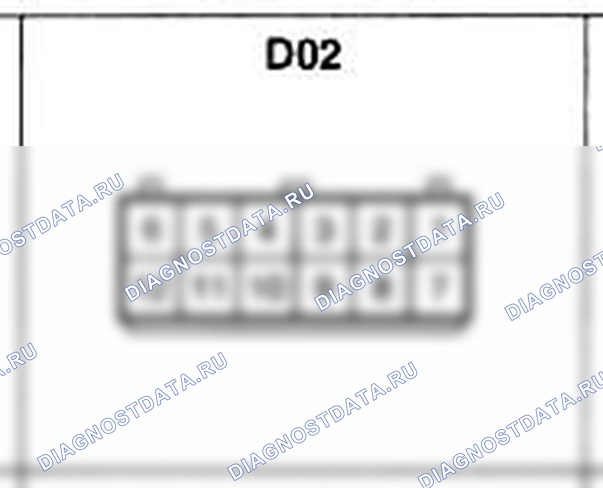 Распиновка разъёма D02 — дверного жгута. Hyundai H-1 A1