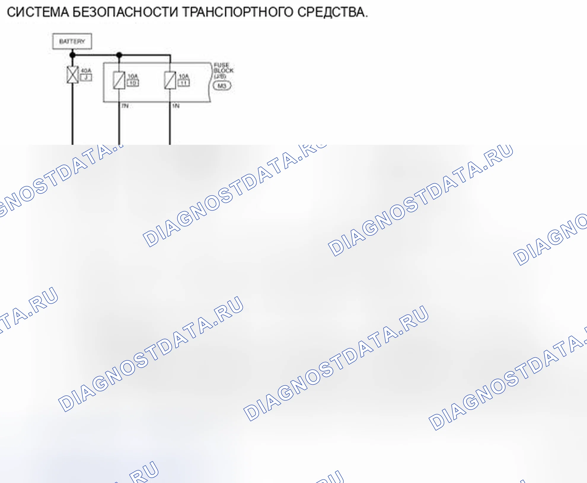 Рис. 29: электросхема - система безопасности транспортного средства (1 из 3). Nissan Altima L32