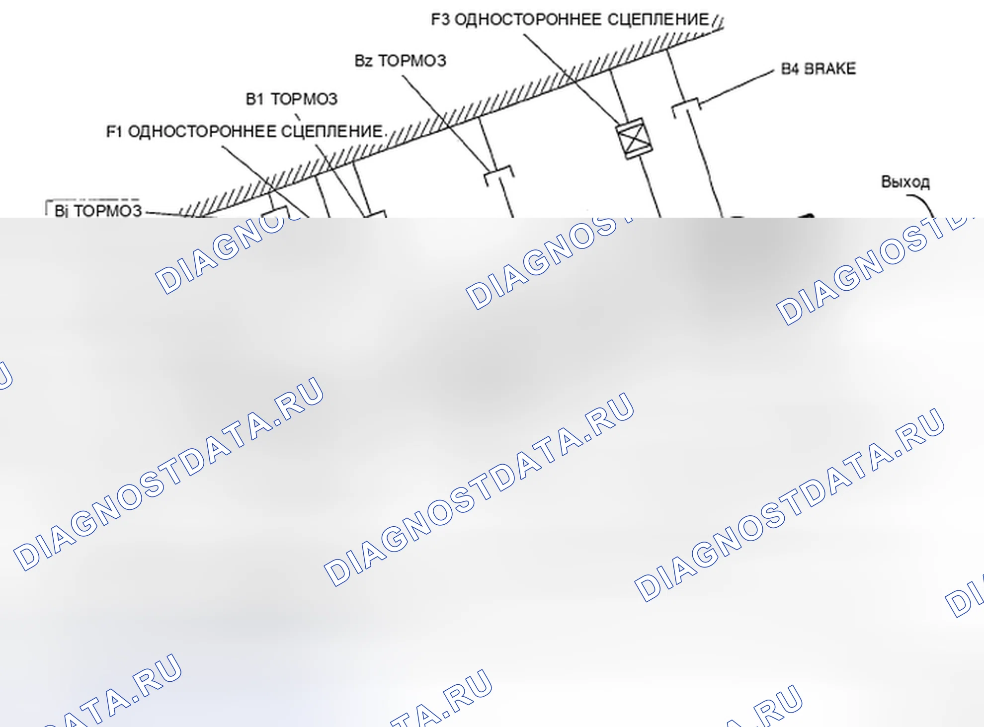 Рис. 226: Структура потока мощности автоматической коробки передач (4GR) (1 из 2). Mazda MX-5 NC рестайлинг