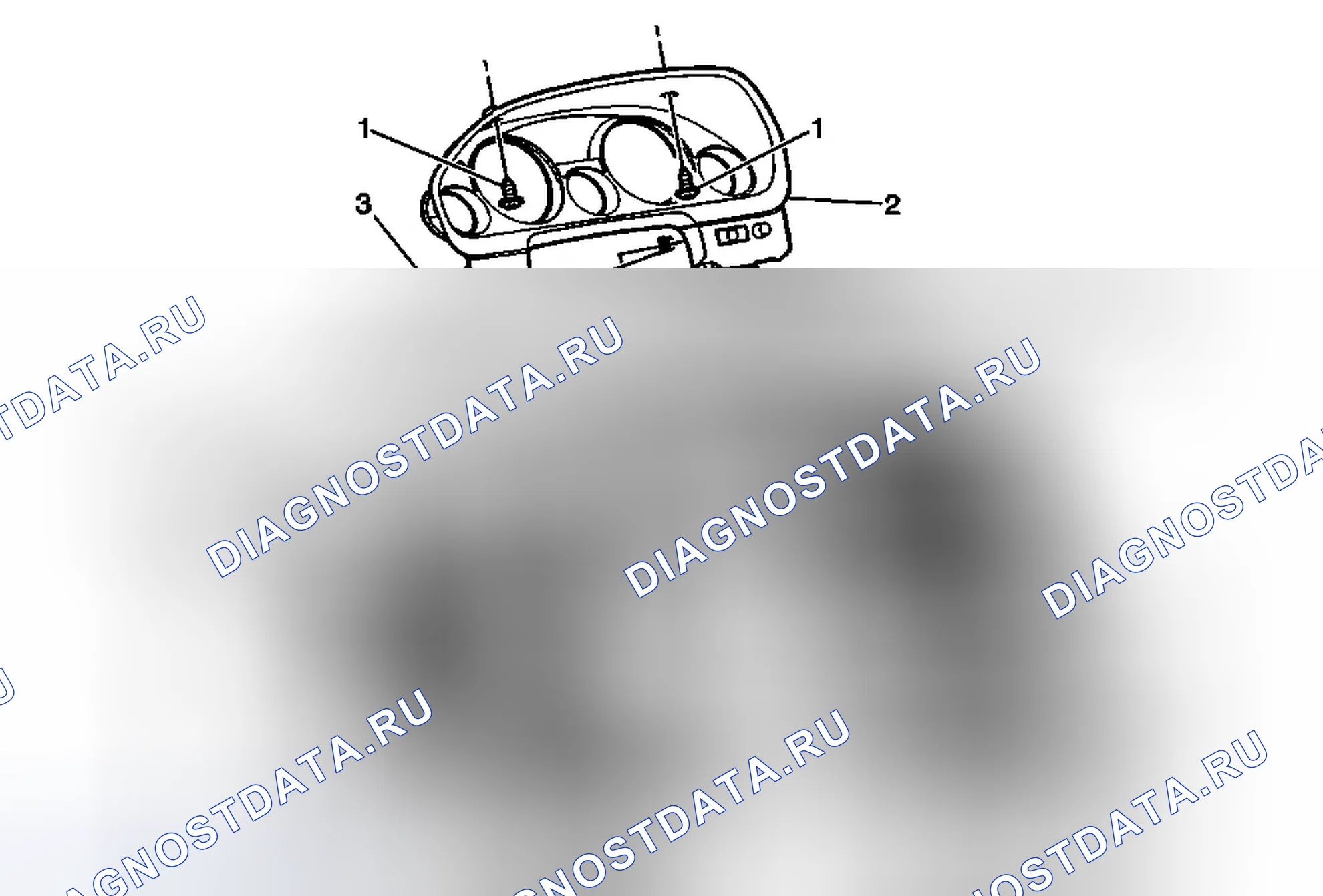 Рис. 138: Замена обрезной пластины кластера приборной панели (Acadia). Chevrolet Traverse I