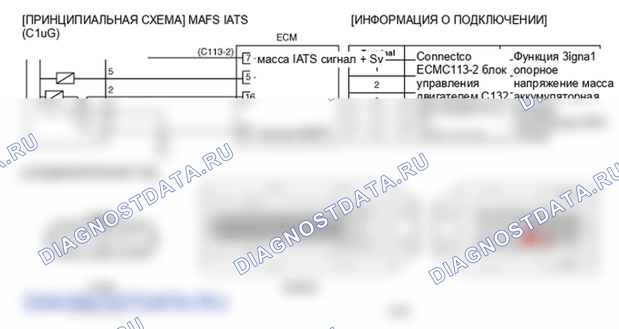 Фрагмент электросхемы: P1522. Kia Sportage KM
