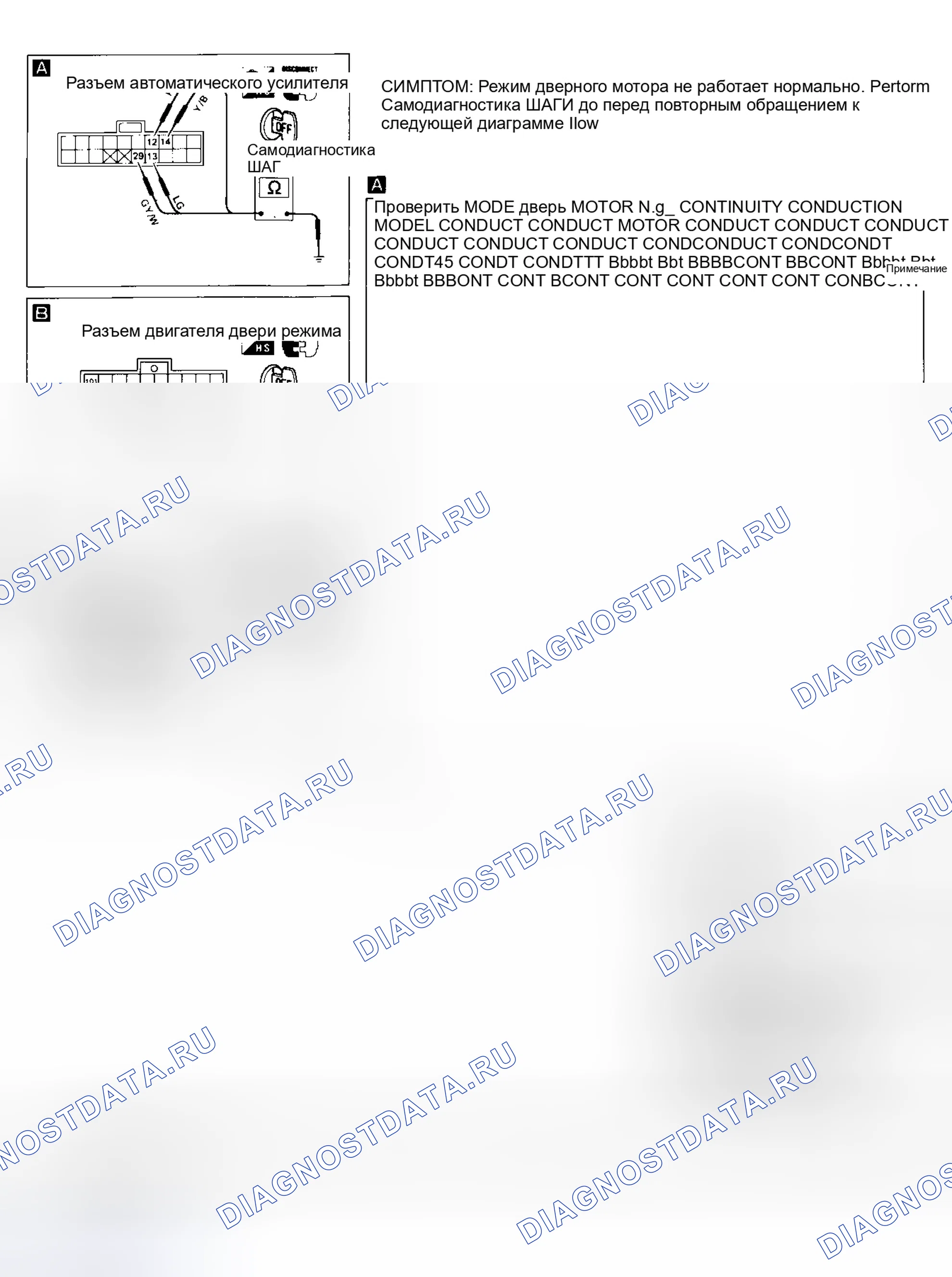 Рис. 17: Блок-схема диагностической процедуры 12 (1 из 2). Nissan Maxima J30