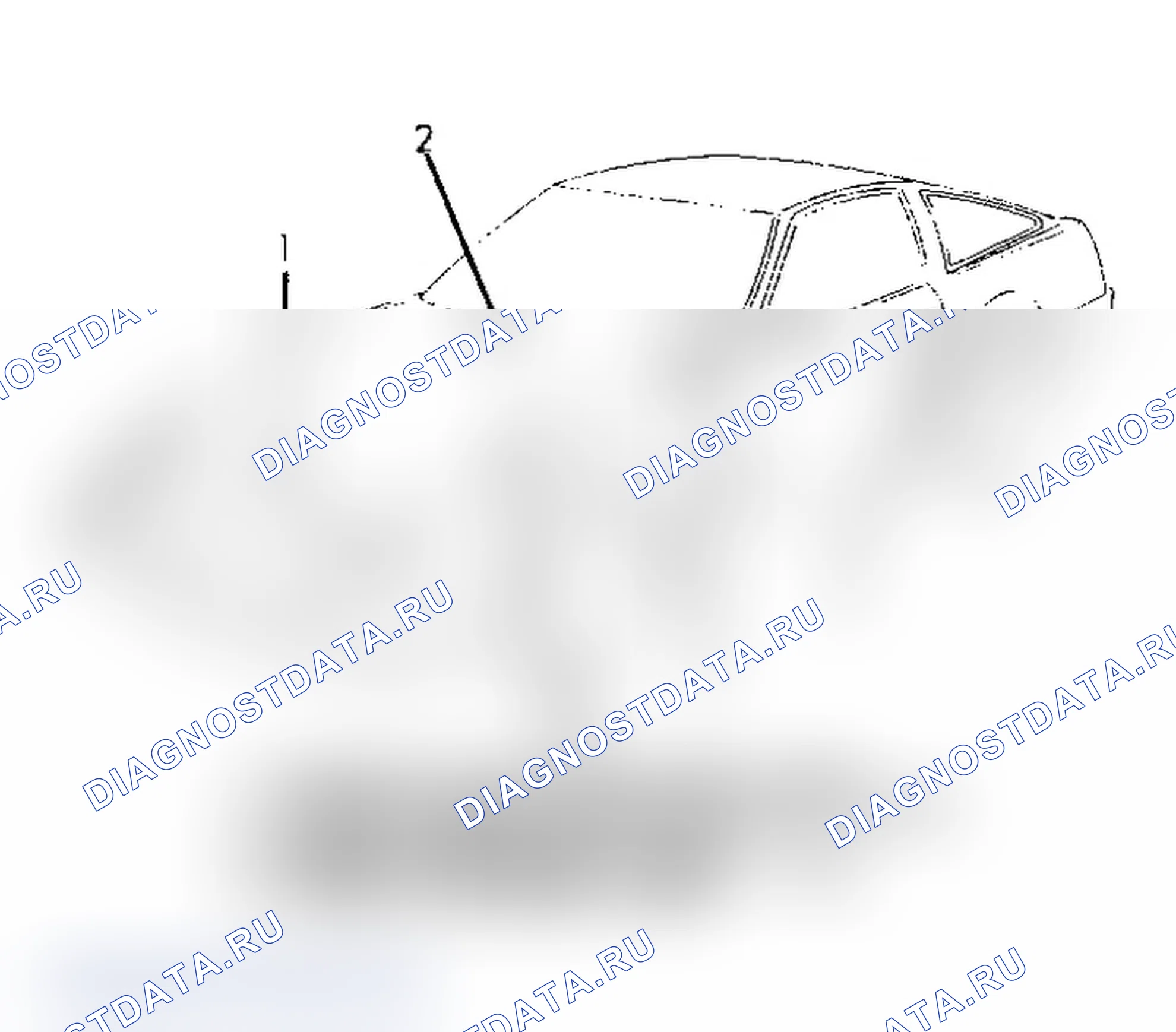 Рис. 3: РАСПОЛОЖЕНИЕ ИНФОРМАЦИОННЫХ МЕТОК. Nissan 300ZX Z31